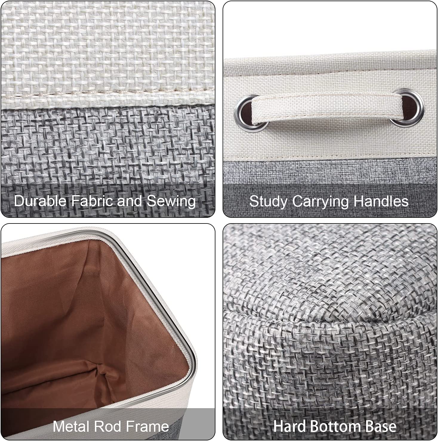 Kntiwiwo Cube Storage Bins 10.5    X 10.5 X 11    Cloth Baskets For Storage With Handles For Shelf, Closet, Nursery, Office Orga