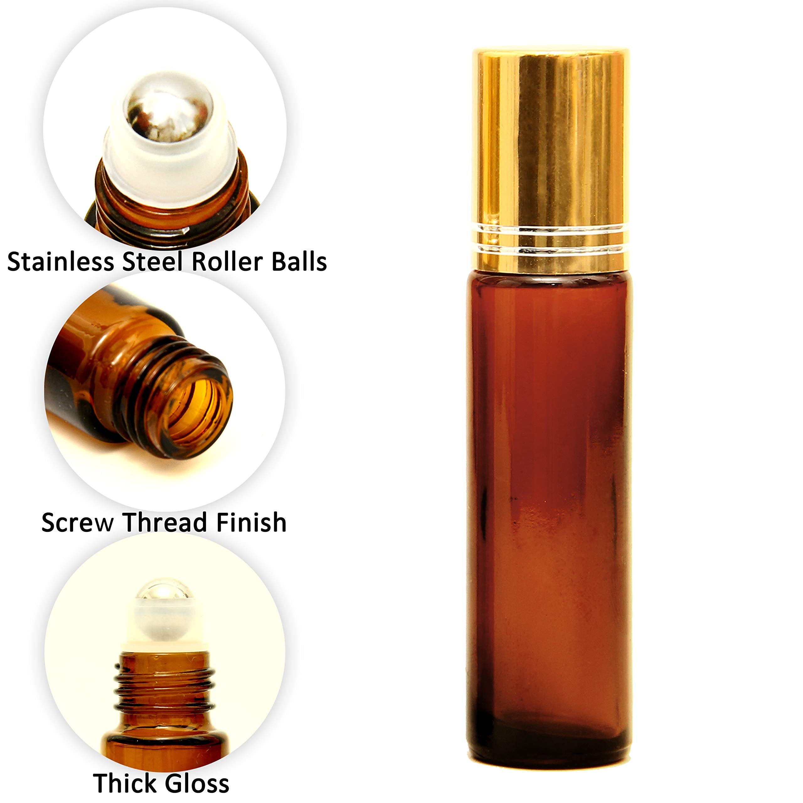 Youngever 20 Pack Essential Oil Roller Bottles With Stainless Steel Roller Balls, Opener, 2 Clear Transfer Pipettes, Stainless S