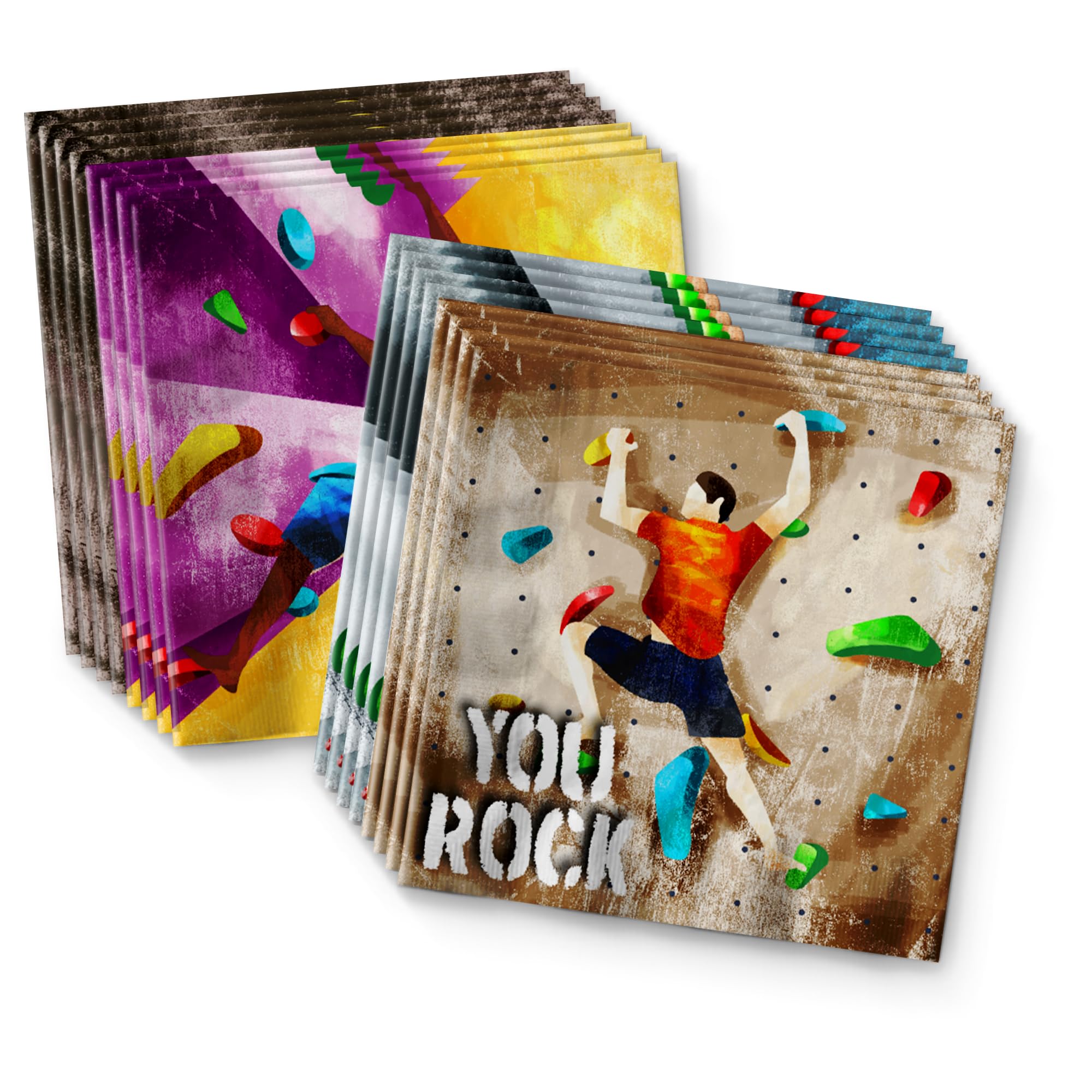 Rock Climbing Party Supplies Set Plates Napkins Cups Tableware Kit for 16