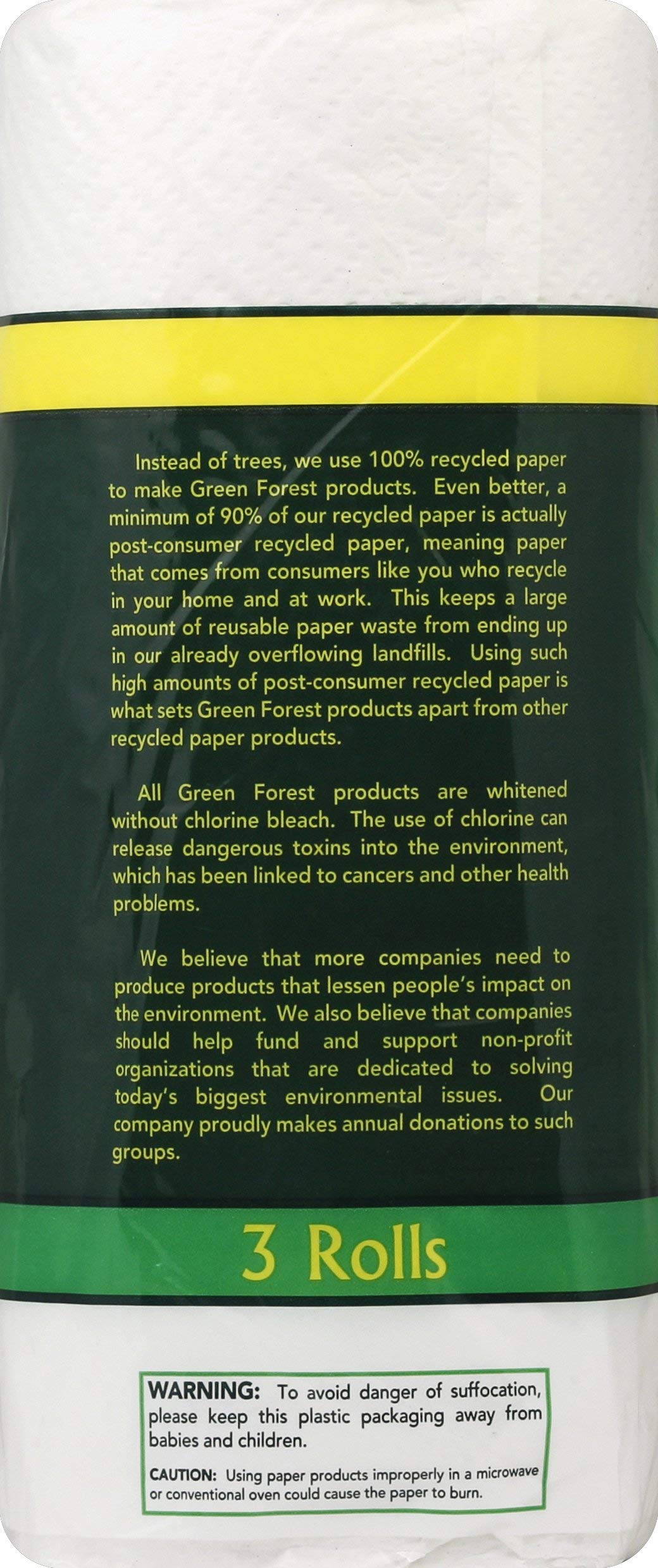 Green Forest 100% Recycled Paper Towels 3 Rolls