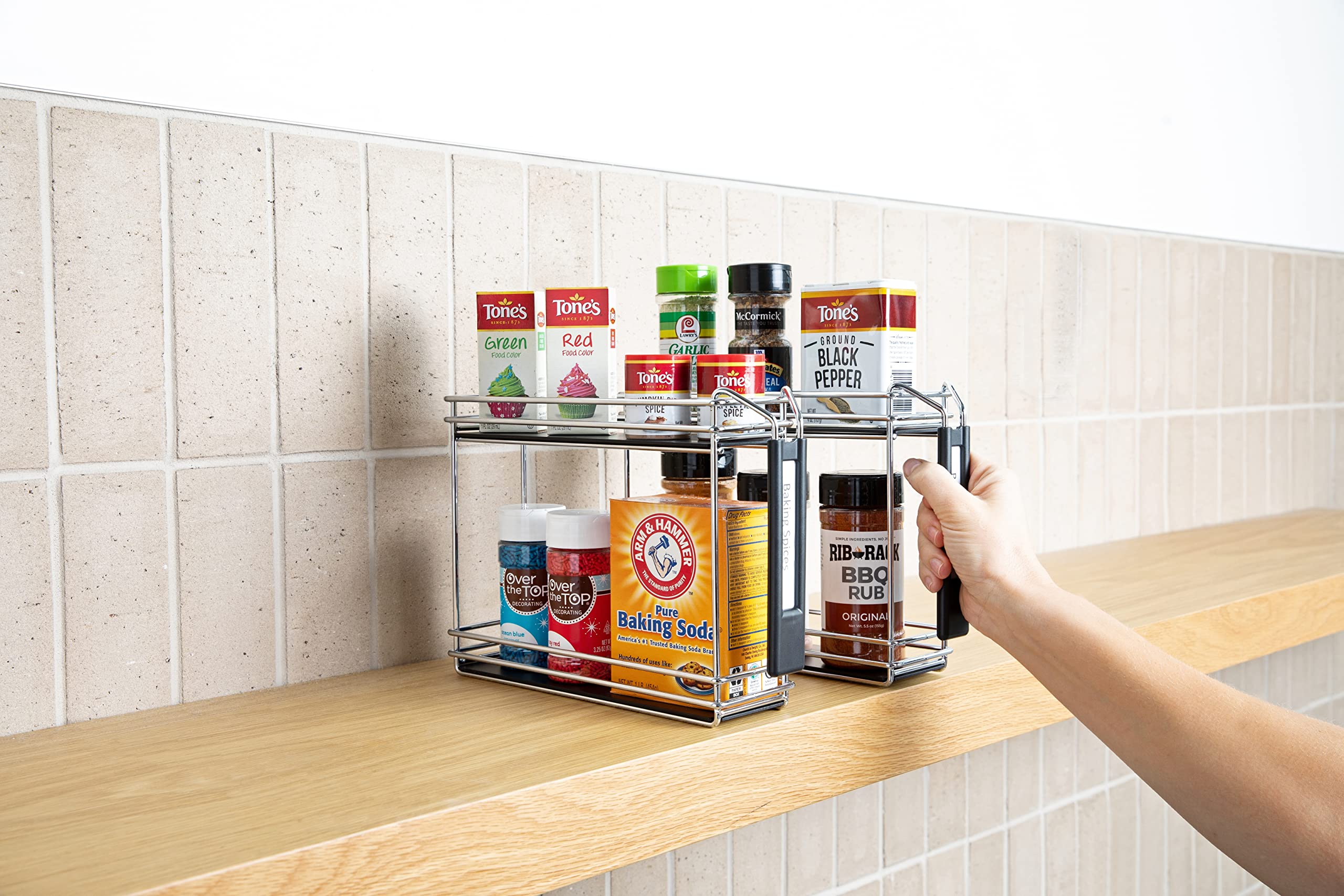 Nifty Solutions Spice Caddy - Set Of Two, Chrome
