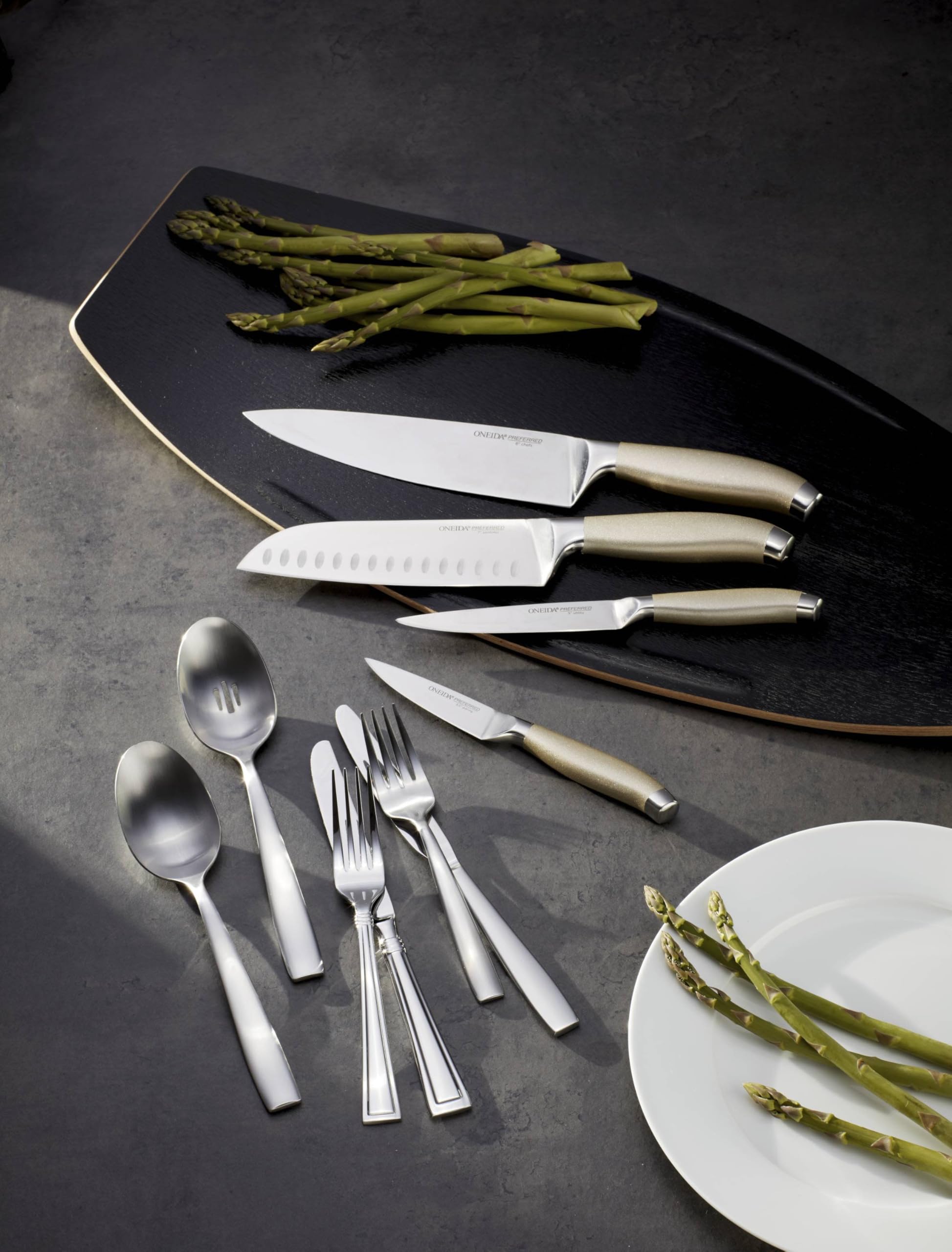 Oneida Butler 20 Piece Everyday Flatware, Service For 4, 18/0 Stainless Steel, Silverware Set