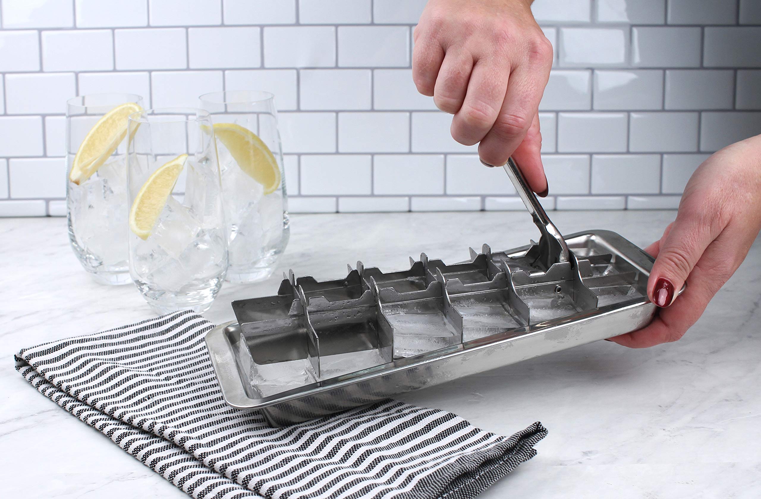 Endurance Stainless Steel 18 Cube Ice Cube Tray, Set Of 2