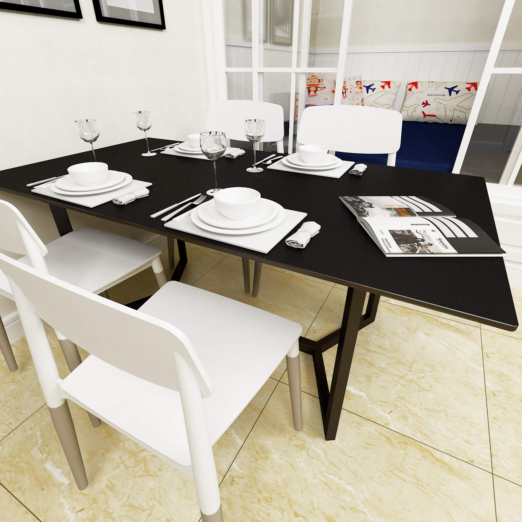 Livelynine 15.8''X197'' Removable Black Wallpaper For Bedroom Peel And Stick Kitchen Cabinet Contact Paper Waterproof Desk Cover
