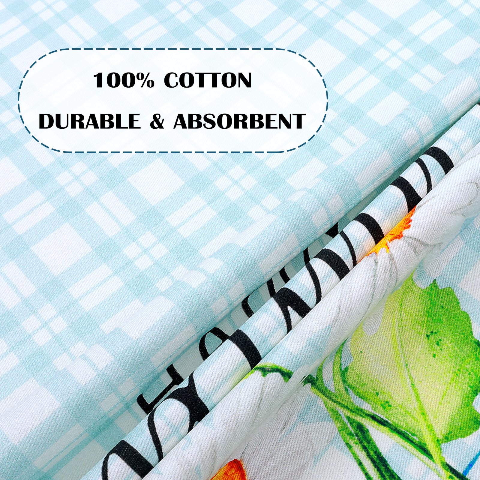 Arquiel Daisy Kitchen Towel 100% Cotton Quick Dry Dish Towels 20 X 27.5Inch, Dishcloth Hand Towels For Housewarming Gifts Dining