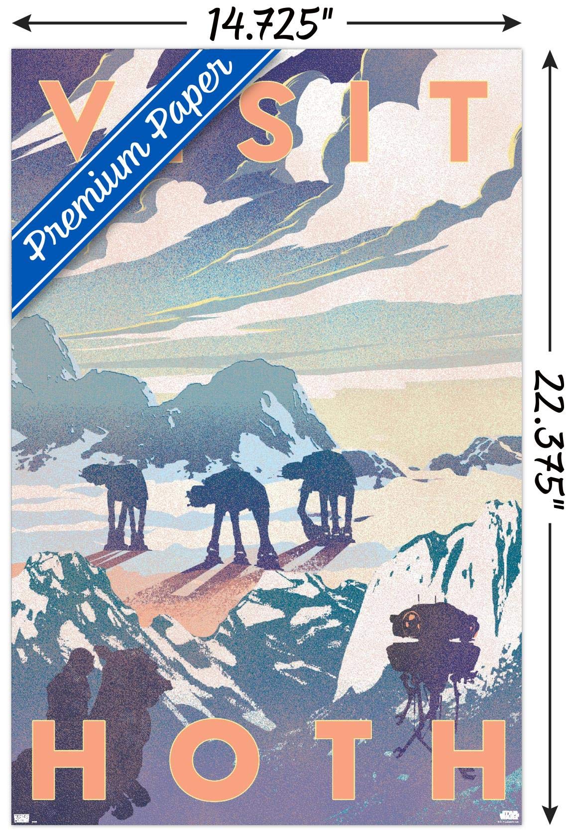 Trends International Star Wars: Hoth - Visit Hoth Wall Poster, 14.725'' X 22.375'', Premium Unframed Version