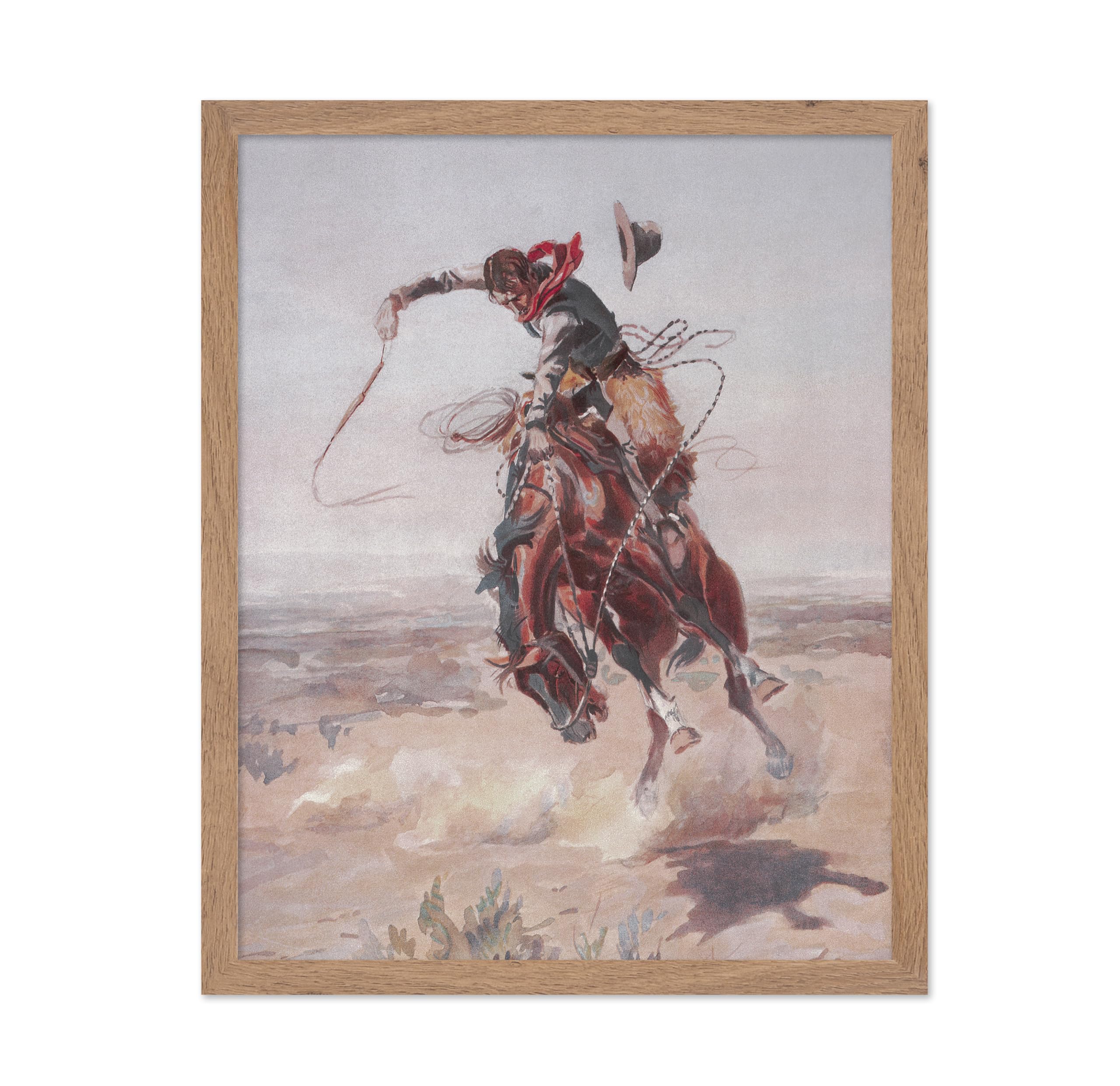 Poster Master Vintage Cowboy Poster - Retro A Bad Hoss Print - Wild West Art - Western Art - Horse Riding Art - Gift for Men & W