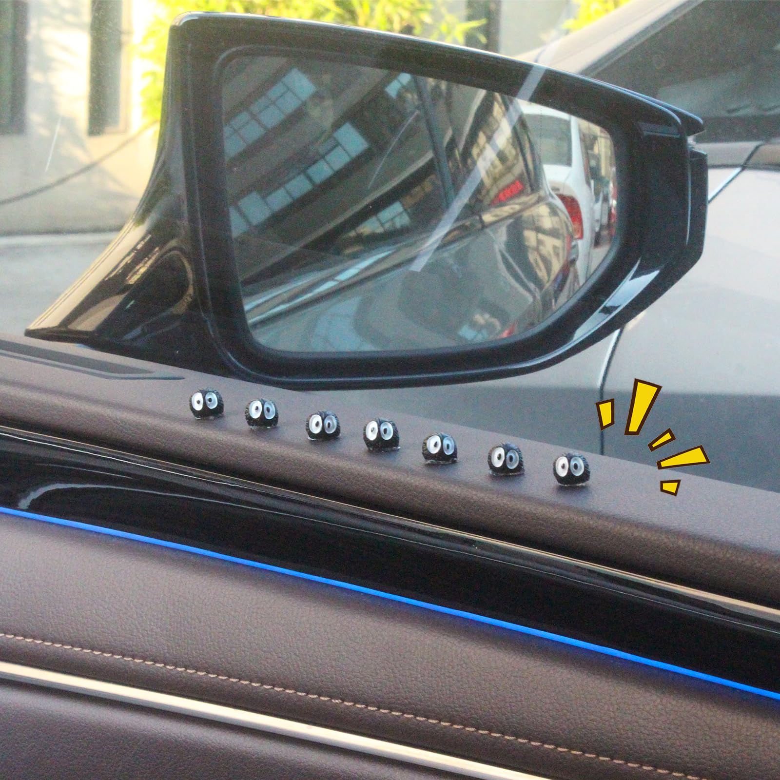 Mevodeata 20 Pcs Cute Soot Sprite Car Decor Rearview Mirror Accessories - Cute Decor for Car Home and Office Gifts