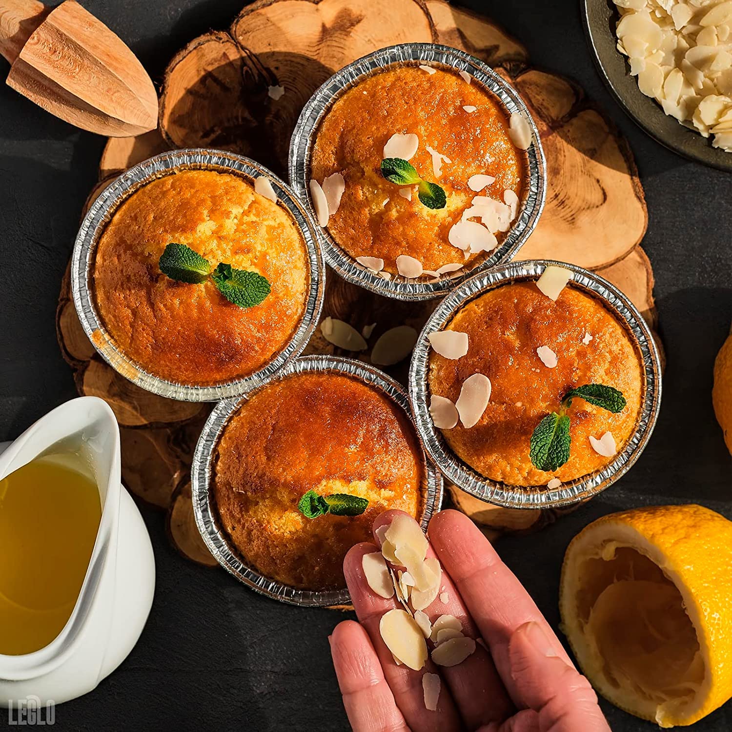 Leglo 200Pcs Aluminum Foil Mini Pie Tins - 3 Inch Pie Pans Small Pie Pans Baking Tins Disposable Aluminum Pans For Restaurant Fo