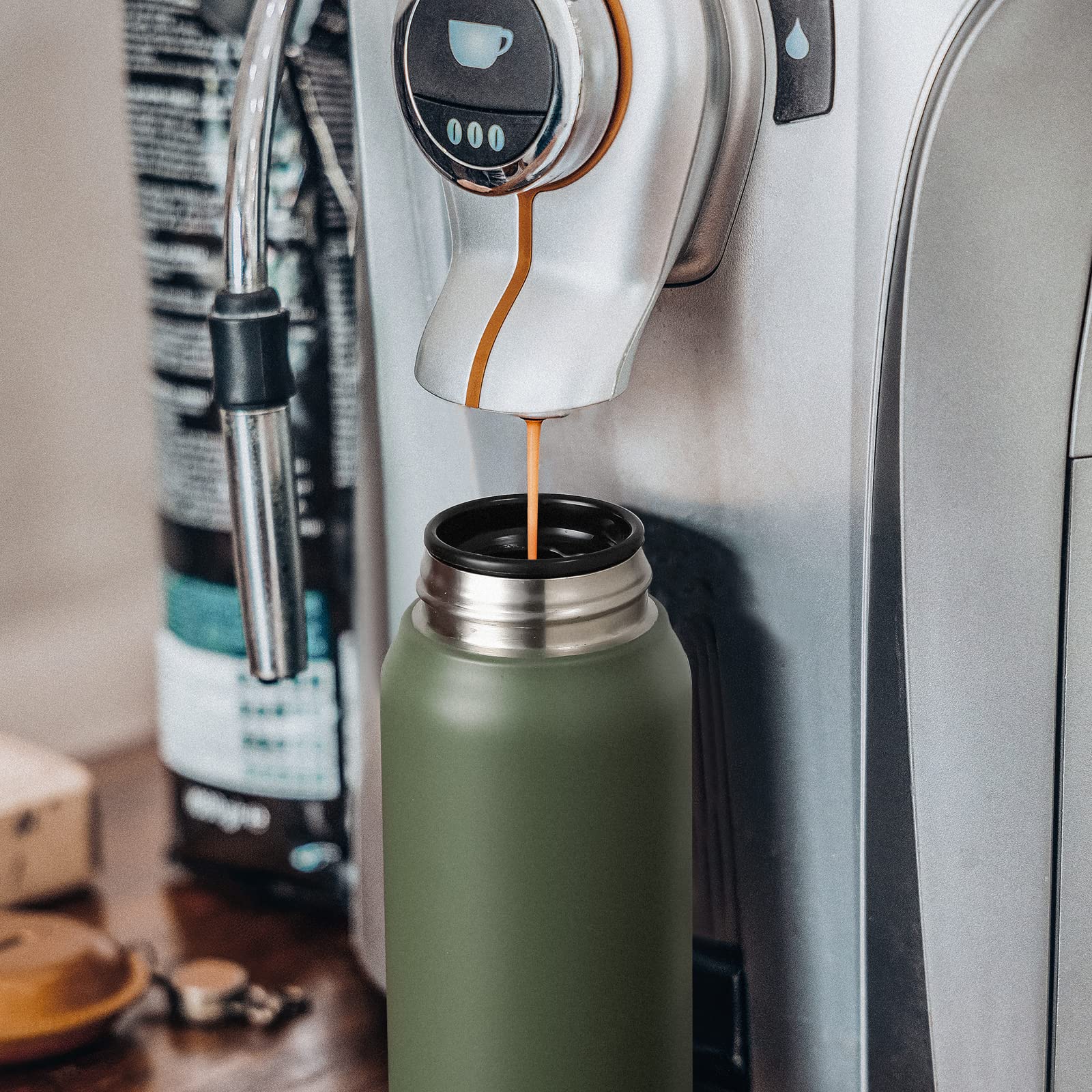 14Oz Coffee Thermos Tsuruya Travel Coffee Mug Vacuum Insulated Thermos For Hot Drinks Stainless Steel Thermos For Hot Coffee Lea