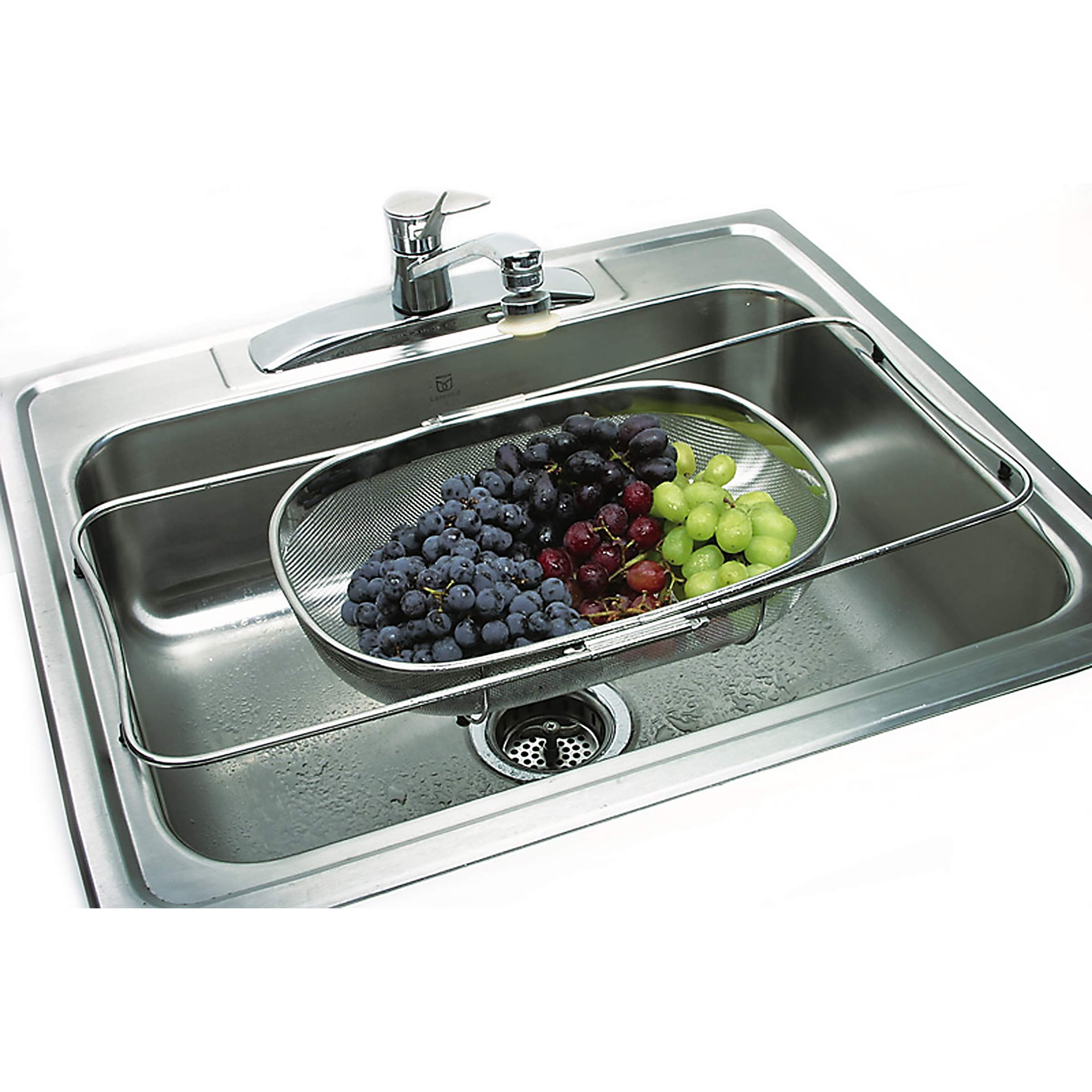Norpro Sink Colander With Base Frame, 3.5In/34Cm X 9In/23Cm And Expands Up To 22In/55Cm, As Shown