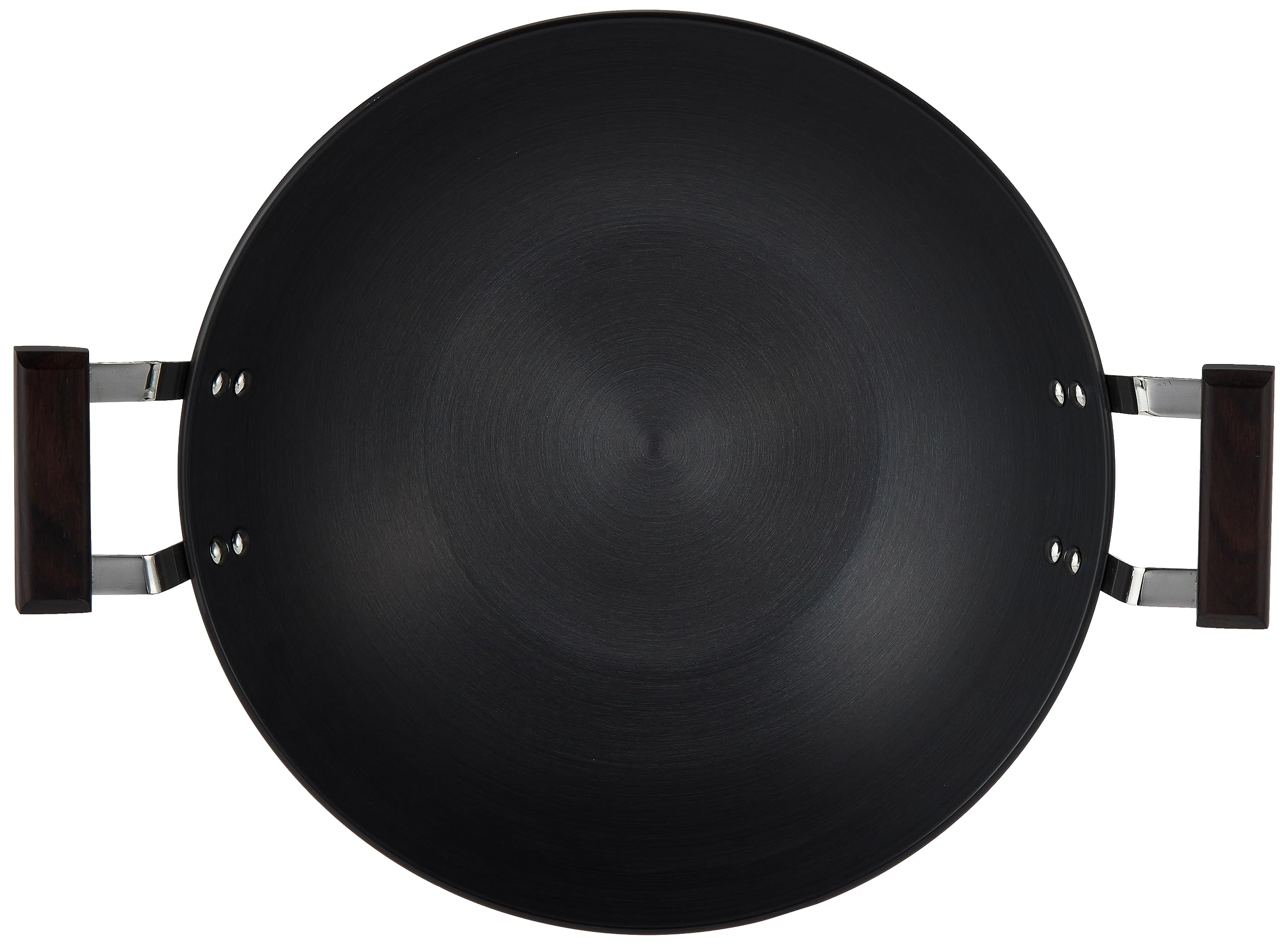 Futura L-47 Hard Anodised Flat Bottom Deep Fry Pan / Kadhai With Stainless Steel Lid, 5-Liter