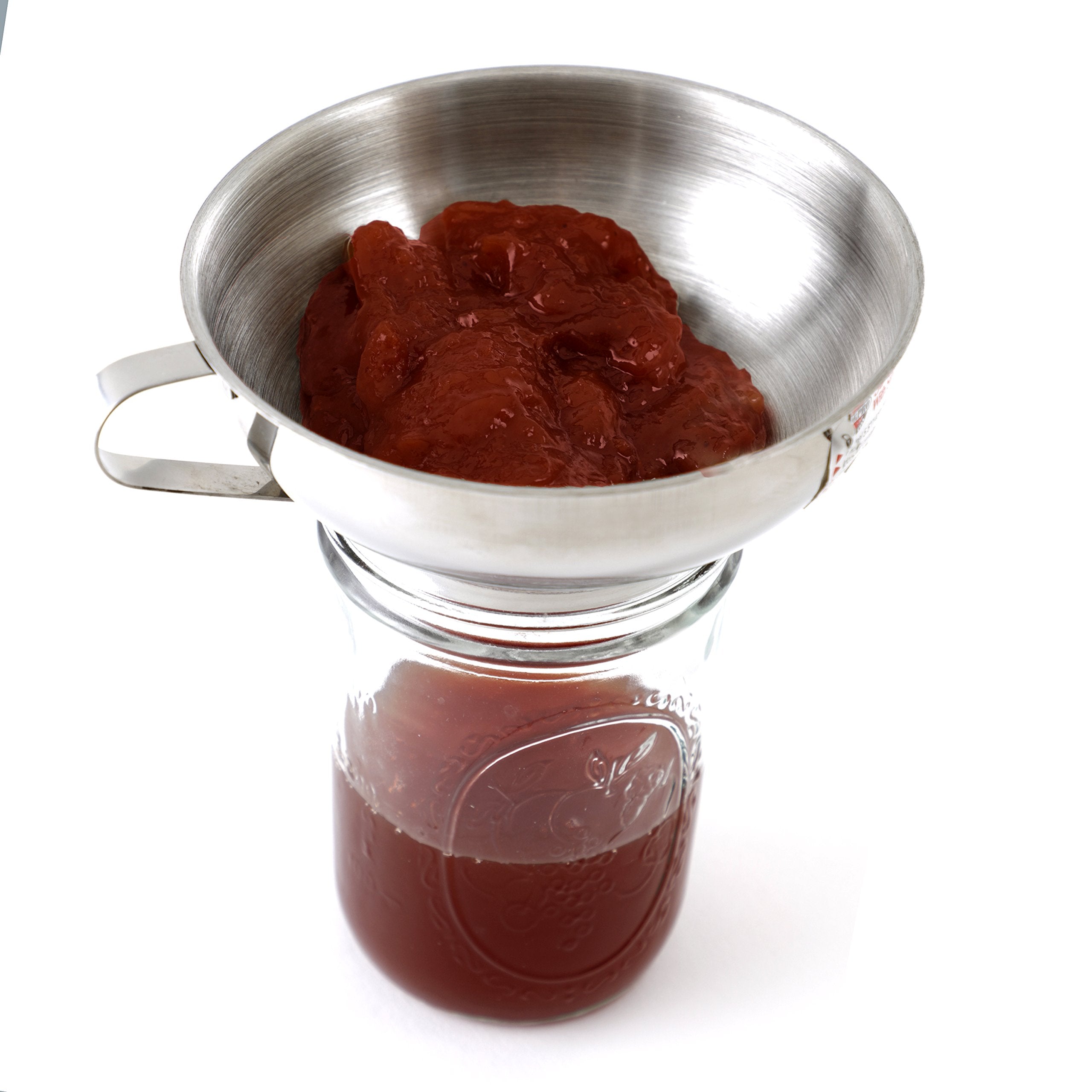Norpro Stainless Steel Wide Mouth Funnel With Silicone Strainer, 2.25In/5.5Cm, As Shown