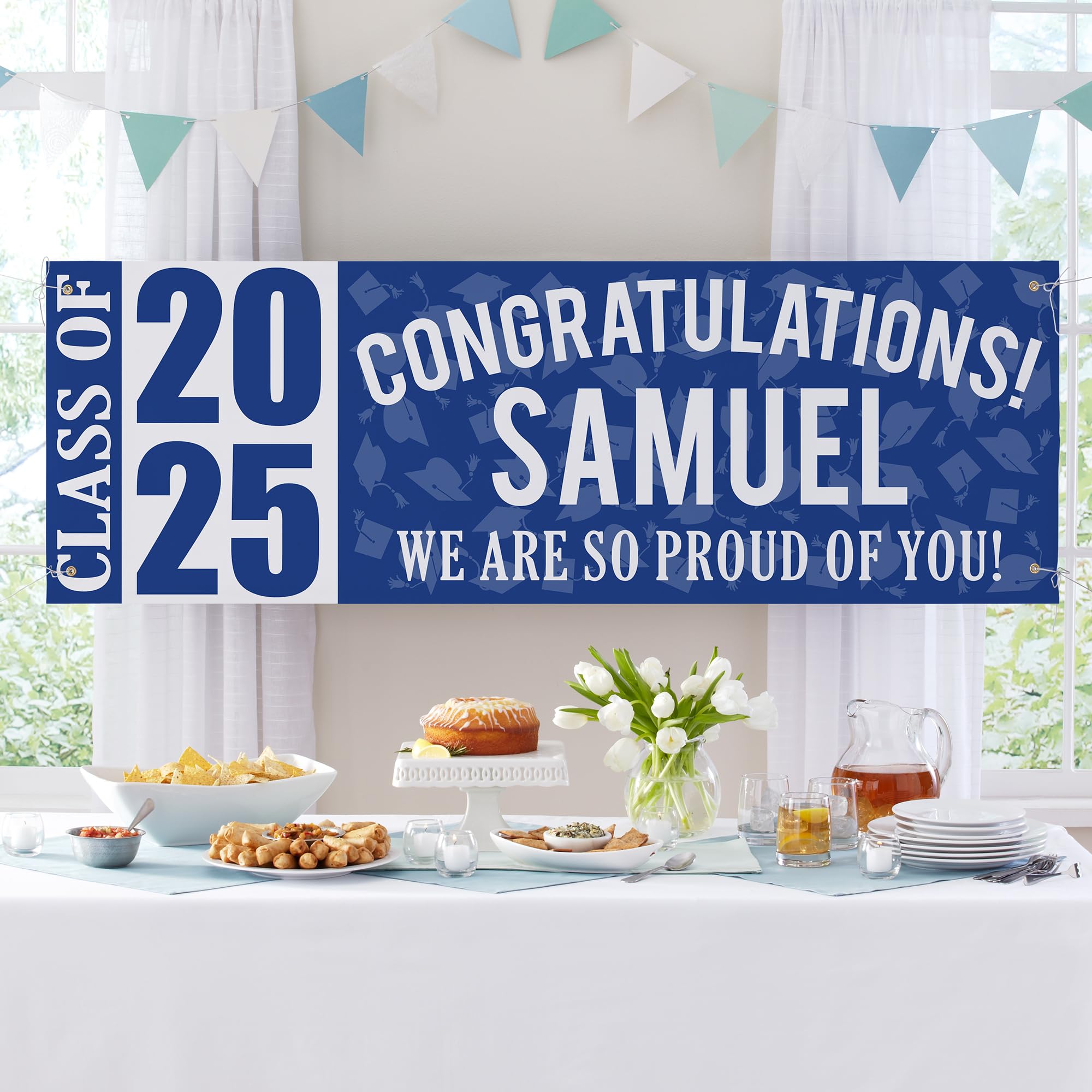 Let'S Make Memories Personalized Graduation Banner - Graduation Party Decorations - Customized Congratulations Banner - Class Of