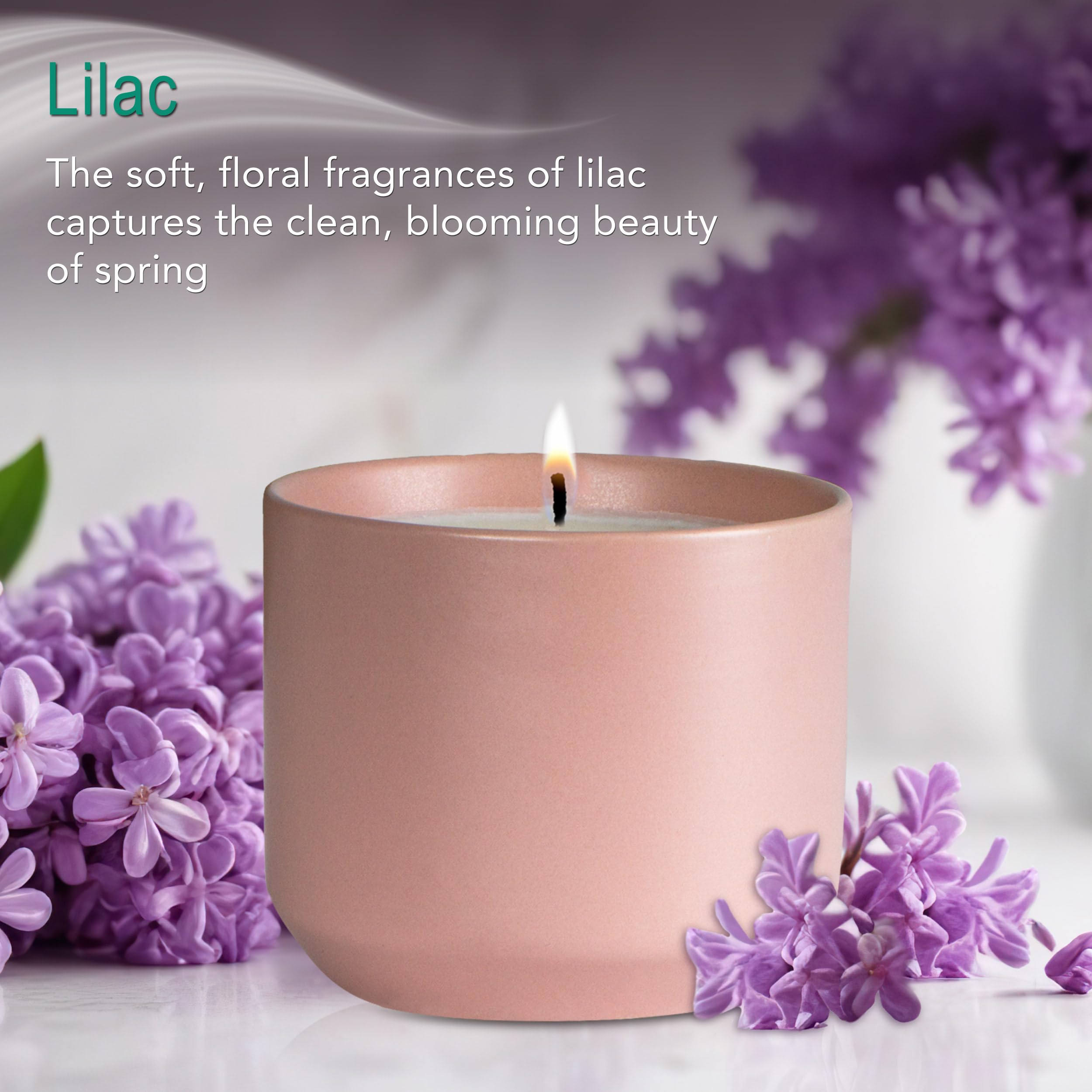 The Growing Candle, from Flame to Flower, Lilac Scented, Non-Toxic, 100% Soy Wax, Indoor Wildflower Garden, Aromatherapy Gift fo