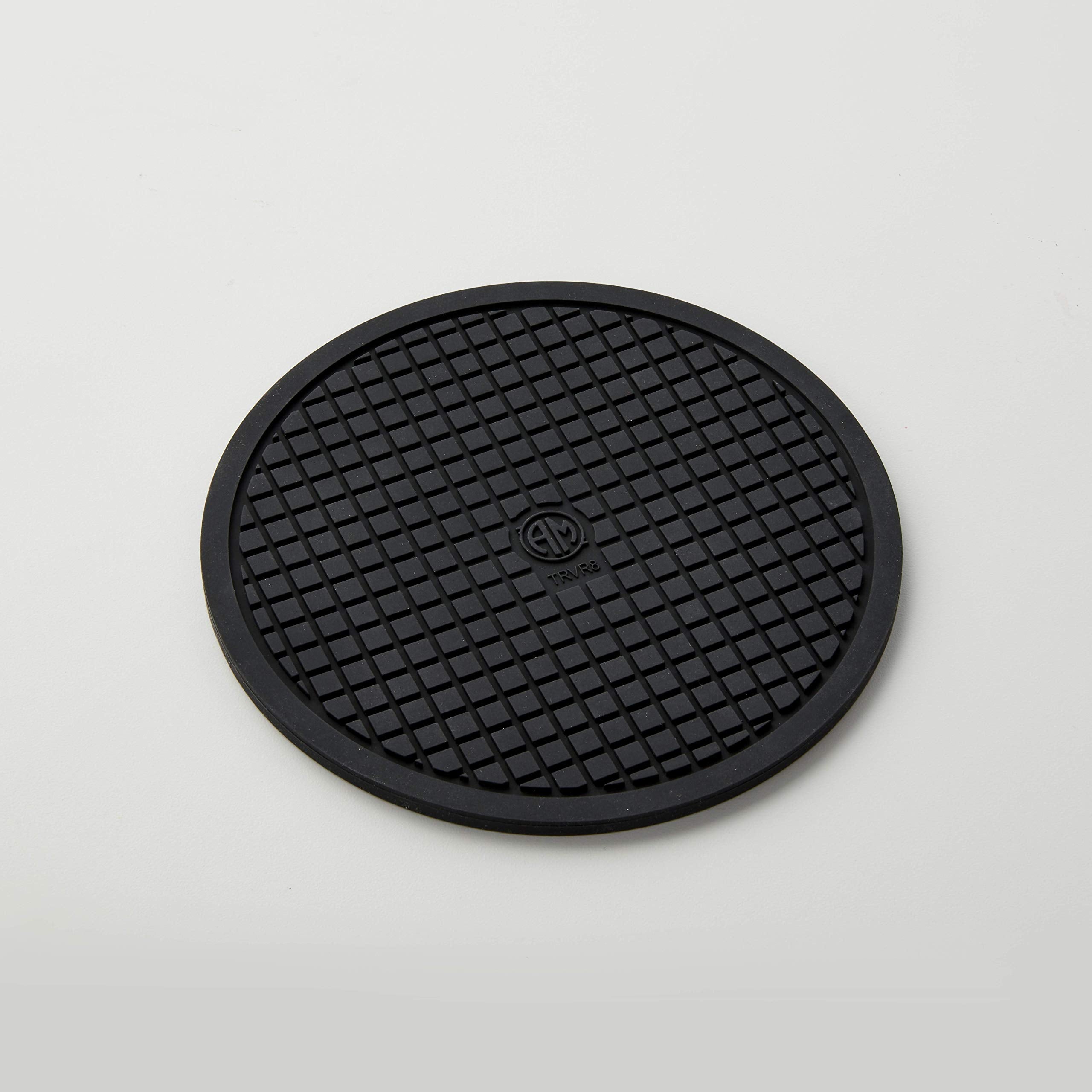 American Metalcraft Trvr8 Large Silicone Trivet, Round, Black, 8-Inch Diameter