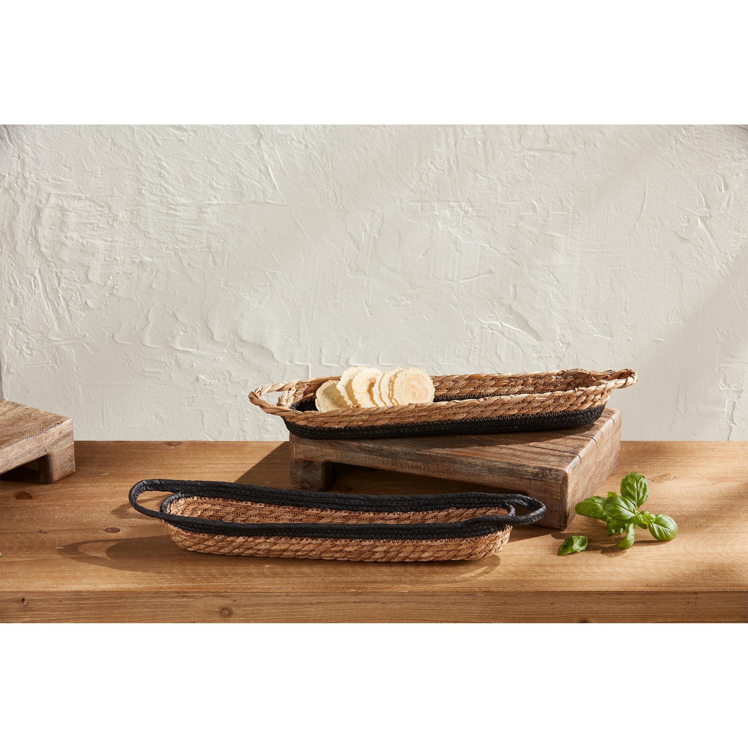 Mud Pie Nested Cracker Baskets, Brown