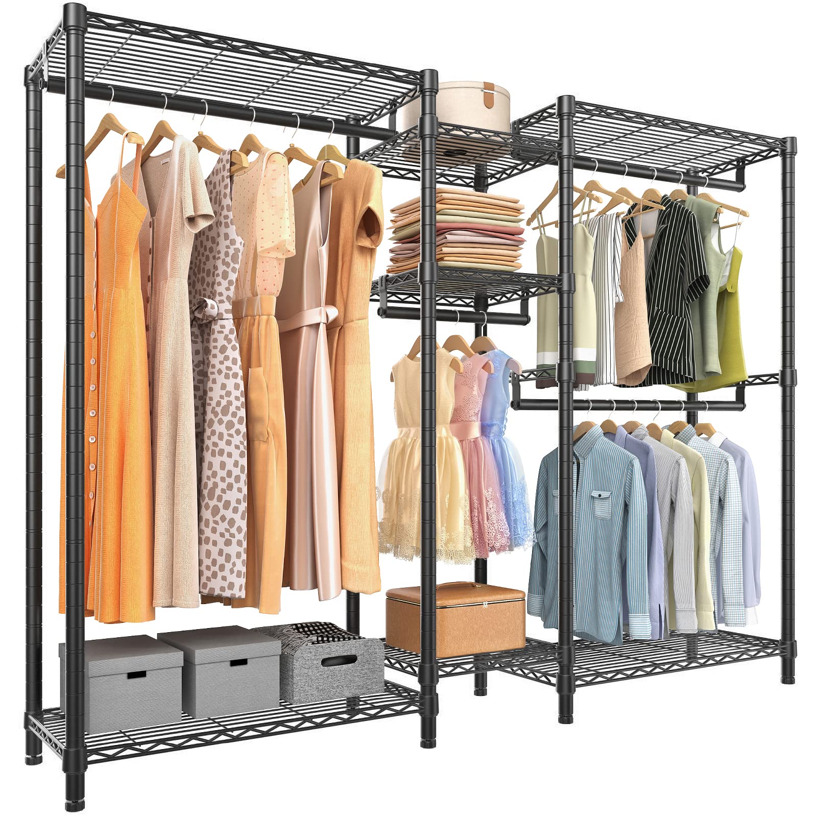 Vipek V6 Wire Garment Rack Heavy Duty Clothes Rack For Hanging Clothes, Metal Freestanding Closet Wardrobe Rack, 71.2'' L X 14.6