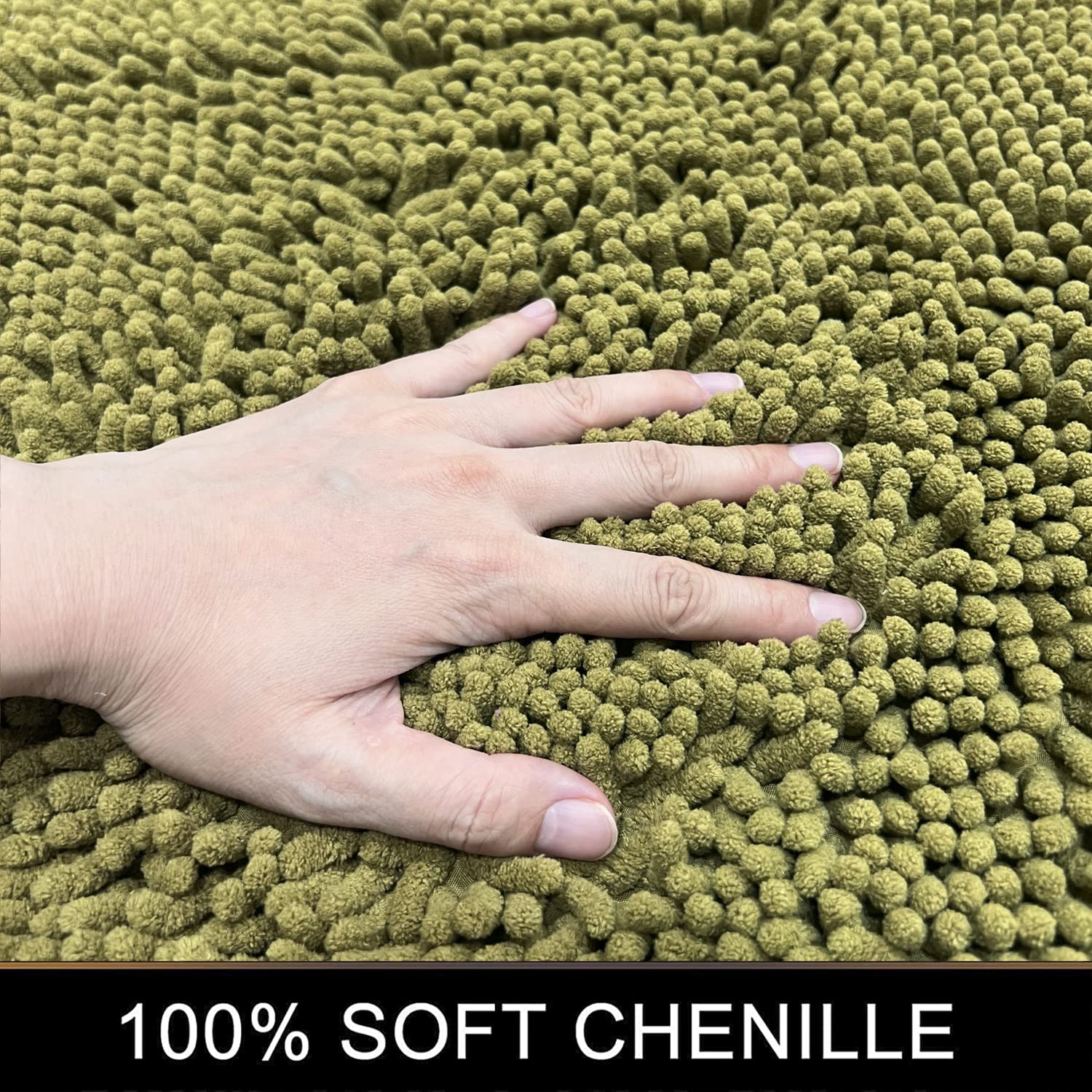 Bathroom Rugs Sets 3 Pieces, Chenille Bathmat, Bathroom Mats Set, Ultra Soft Bath Rug, And Absorbent Bathroom Sets, Machine Wash