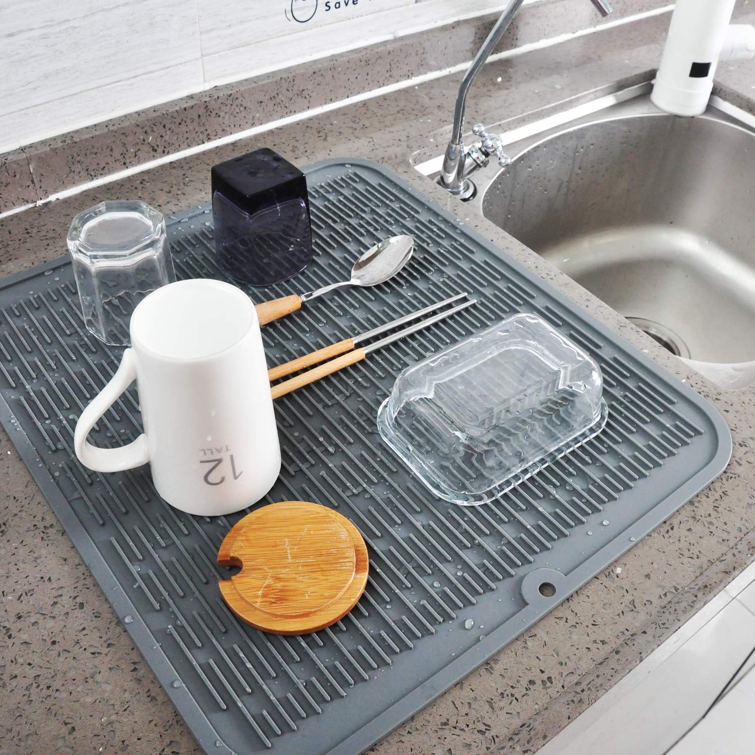 Extra Large Silicone Trivet Heat Resistant Mat 18 ' ' X 16 ' ' Dish Drying Mats Kitchen Counter Rack Sink Drainer Pad Hot Pot Tr
