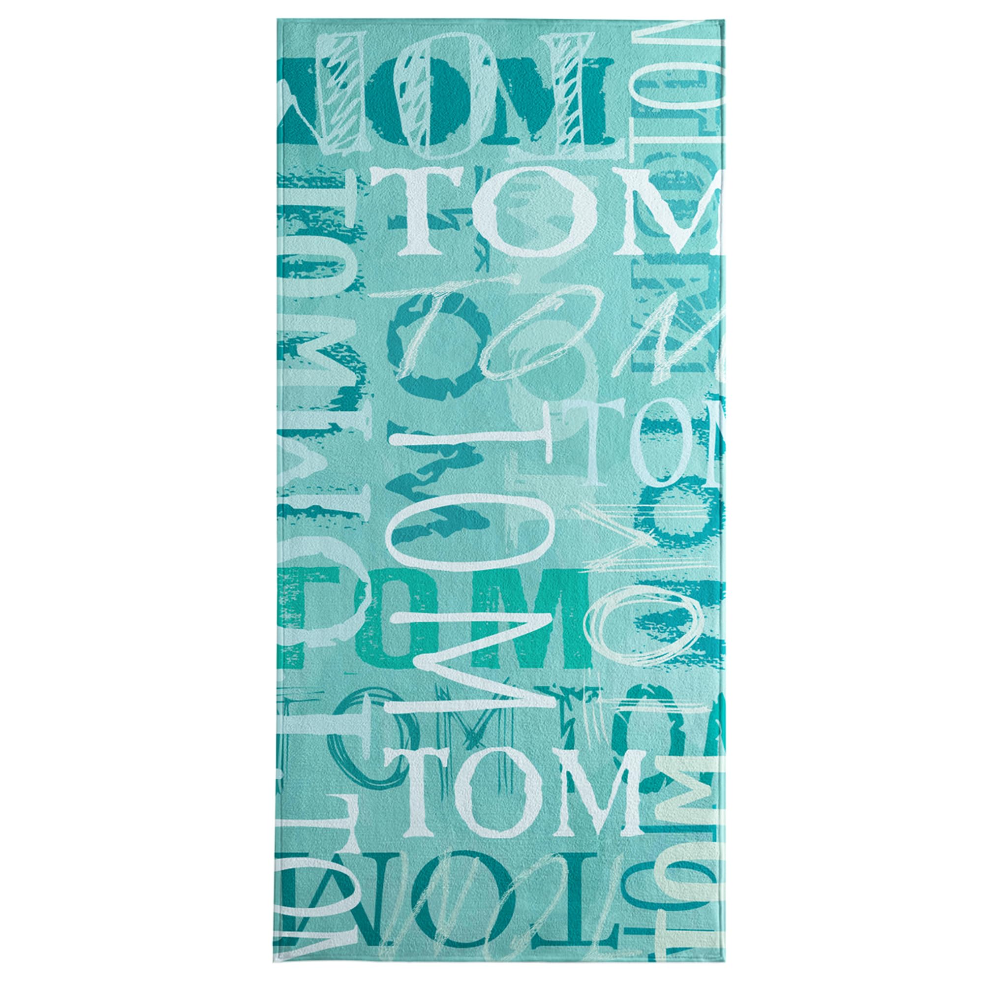Let'S Make Memories Personalized Beach Towel - Custom Cotton/Poly Blend Pool Towel - Teal - Personalize With Your Name - Oversiz