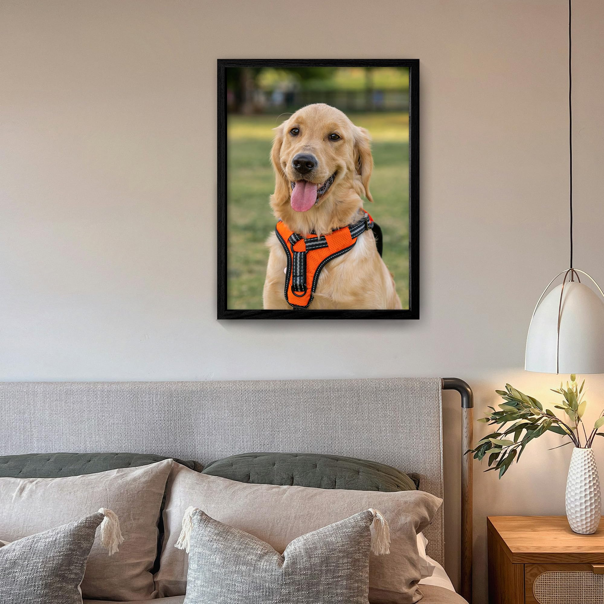 Framed Custom Canvas Prints With Your Photos Personalized Photo To Canvas Print Gifts For Couples Friends Family Baby Pets 18X24