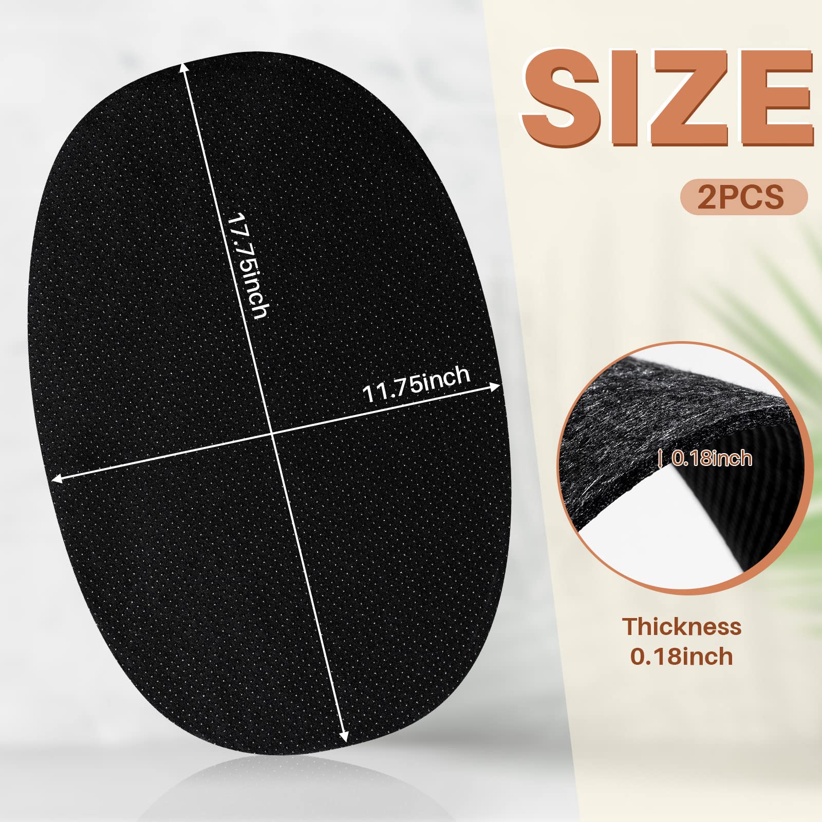 Tanlade 2 Pcs Oval Slow Cooker Heat Resistant Mat for 6-8 Quart Non Skid Countertop Heat Protector Mat Kitchen Appliance Mats for Air Fryer Kitchen Supplies  11.75 x 17.75 x 0.18 Inches