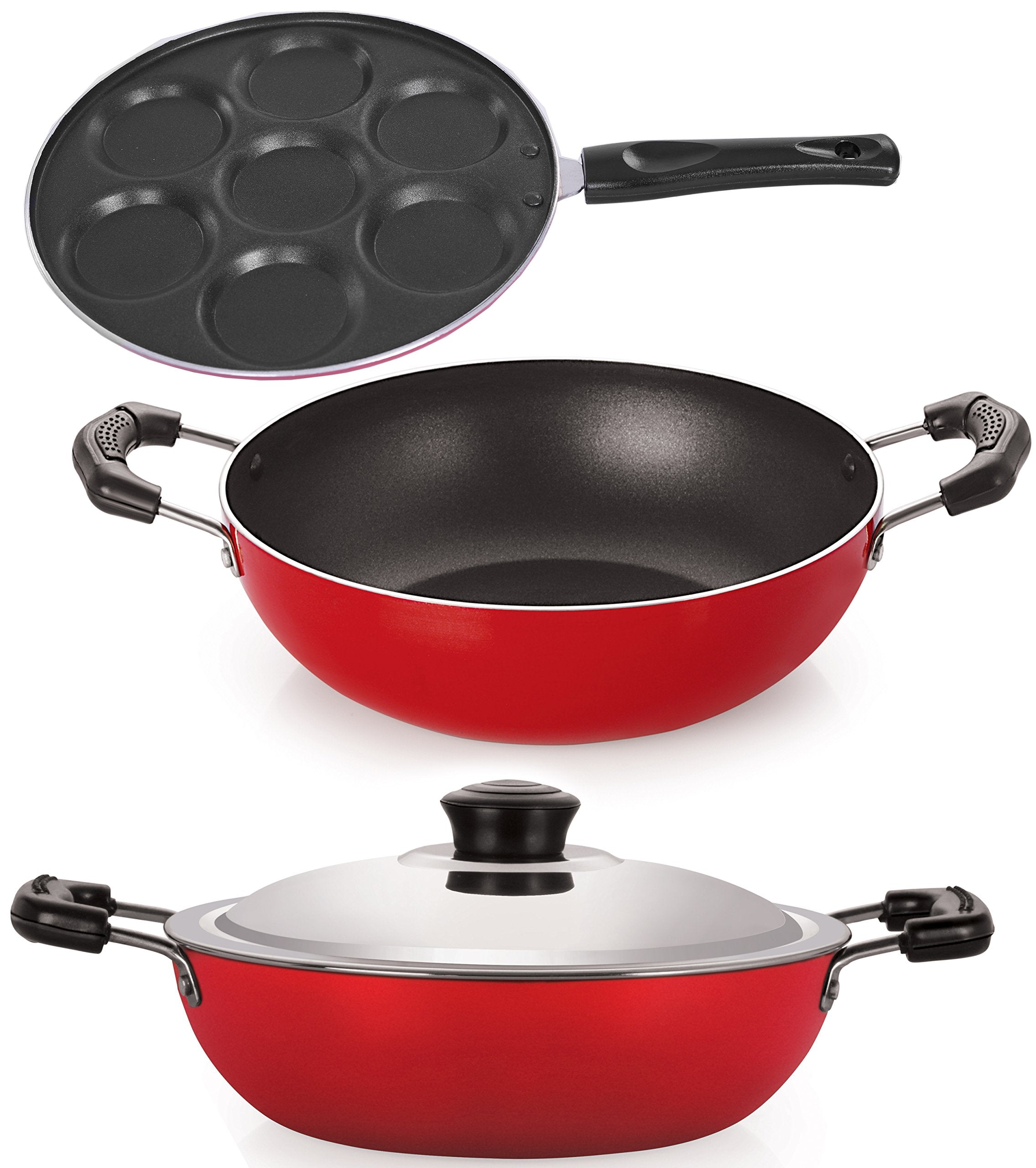 NonStick Cookware Combo Kadhai And Uttapam Tawa Set, Combo Offer In Kitchen Item, Best Deal