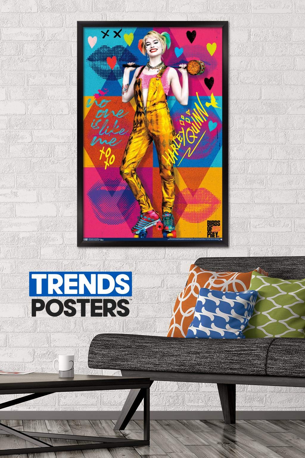Trends International Dc Comics Movie - Birds Of Prey - Harley Quinn - Hammer Wall Poster, 22.375'' X 34'', Black Framed Version