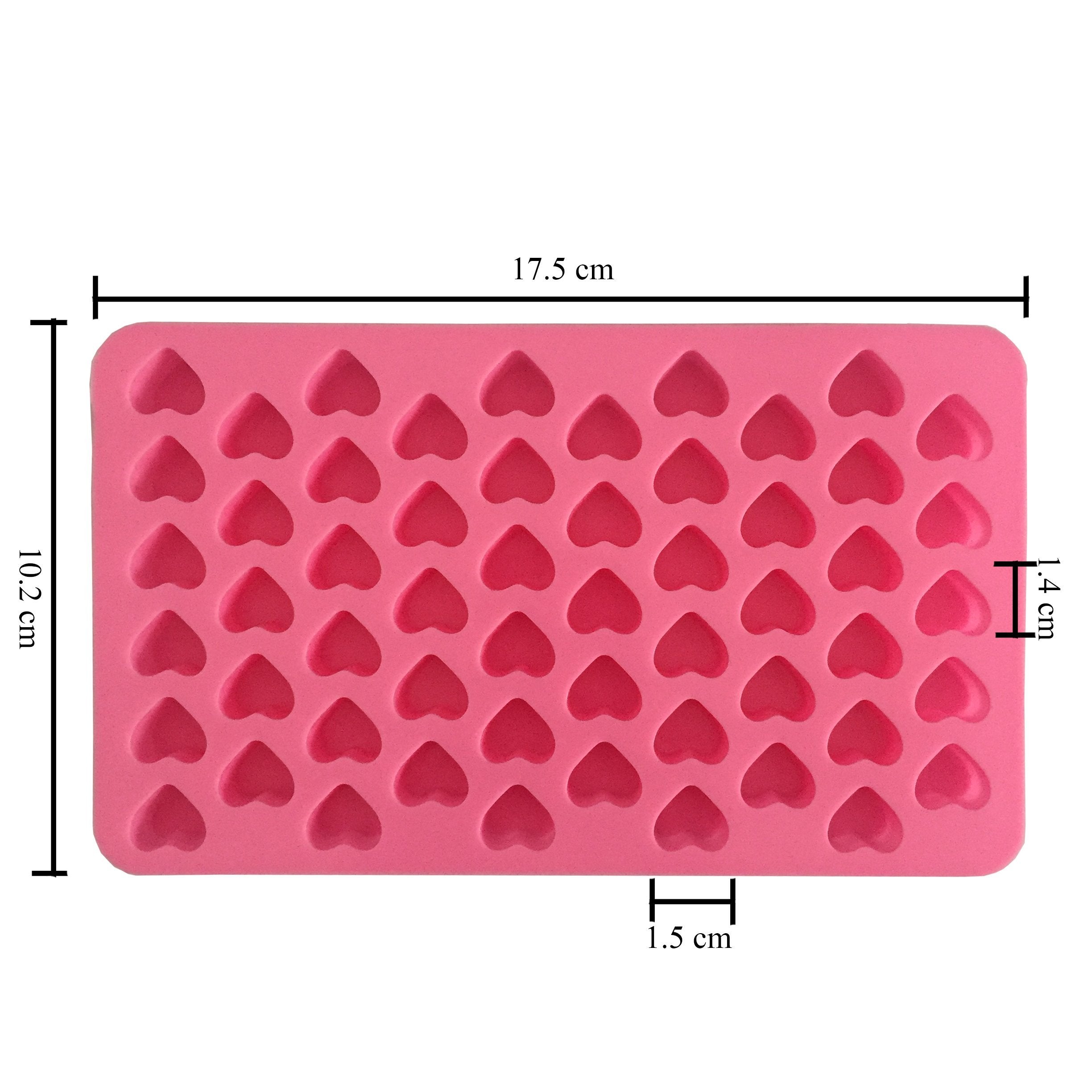 Cherion Silicone Mini Heart Shape Ice Cube Candy Ice Cube/Chocolate Mold Pink Pack Of 2 For Valentine'S Day Wedding Anniversary