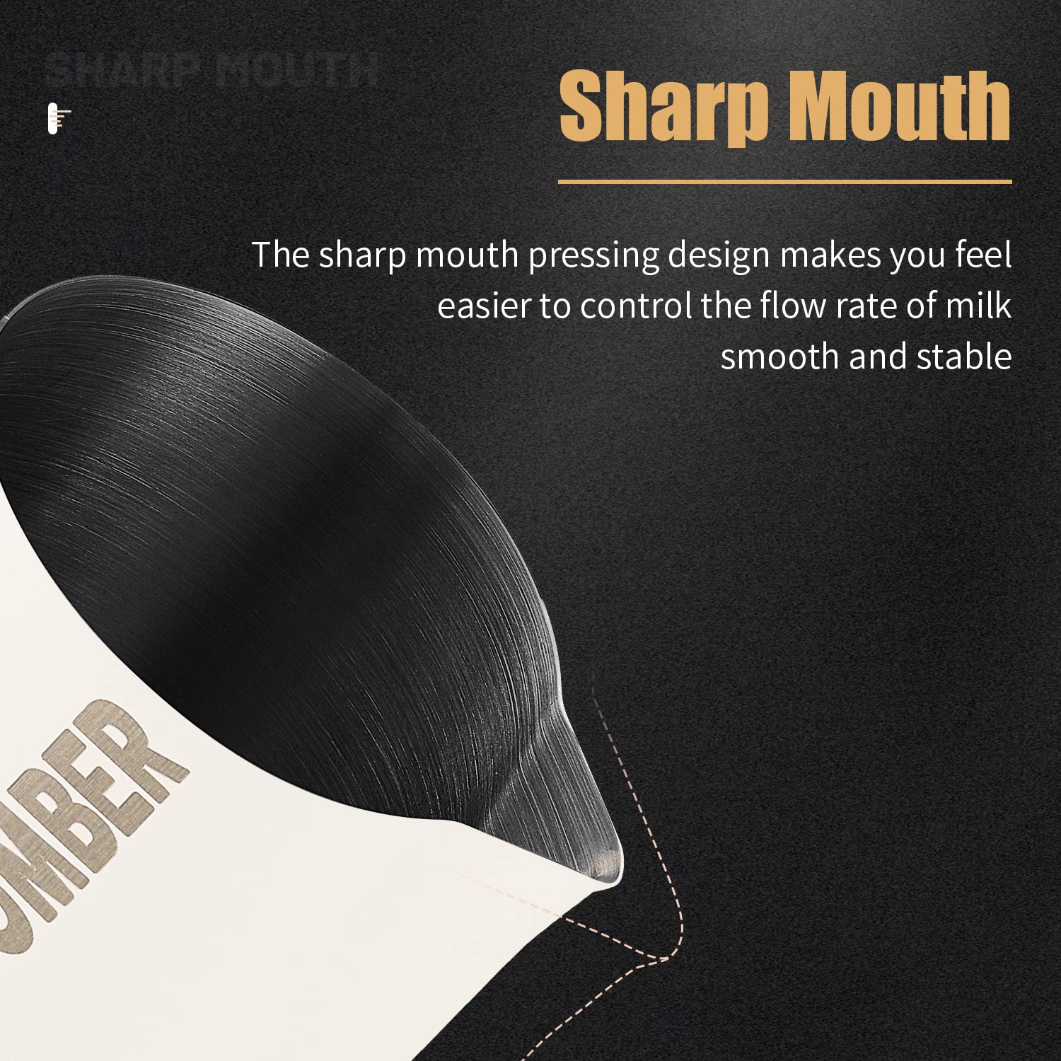 Mhw-3Bomber Milk Frothing Pitcher 20Oz/600Ml Espresso Steaming Pitchers Stainless Steel Milk Coffee Latte Art Jug Cup Premium Ba