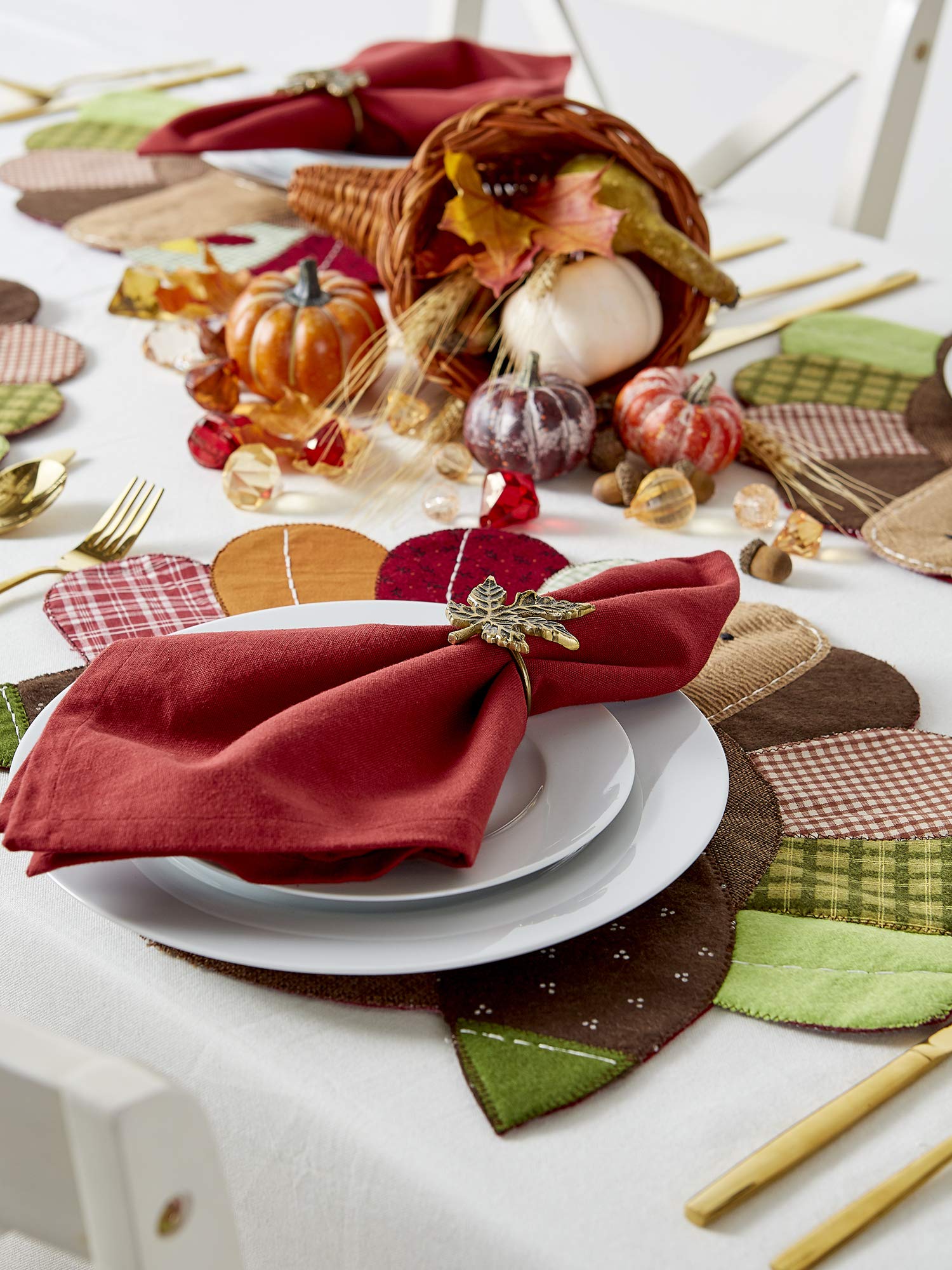 DII Embroidered Turkey Placemat (Set of 4)