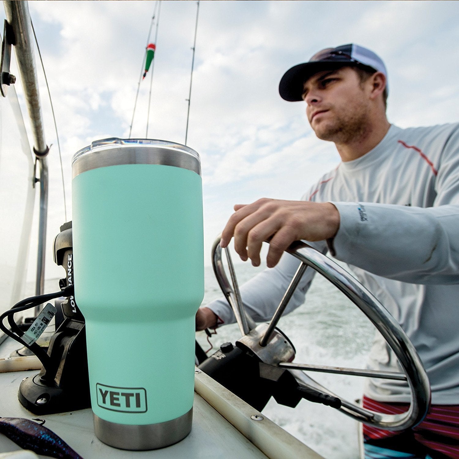 YETI Rambler 30 oz Tumbler - Stainless Steel, Vacuum Insulated, Seafoam Color, 1 Count