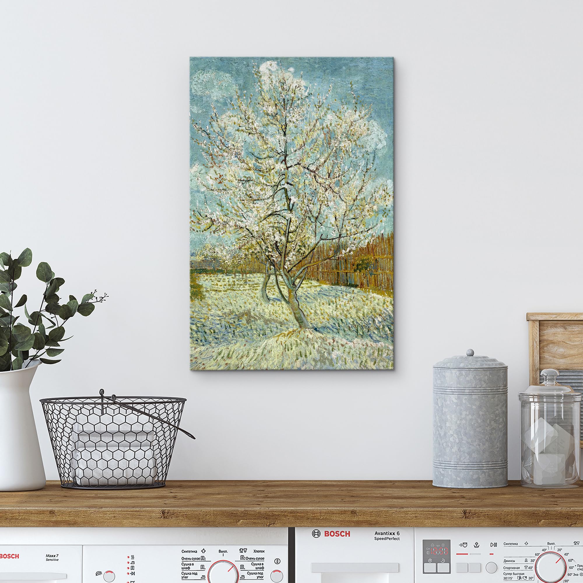 Wall26 The Pink Peach Tree By Vincent Van Gogh - Canvas Print Wall Art Famous Oil Painting Reproduction - 24'' X 36''