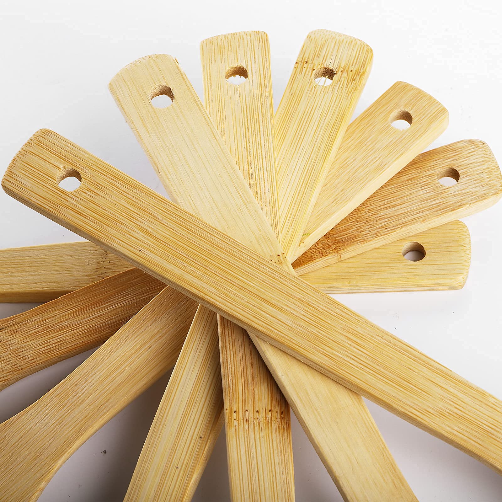 Deayou 16 Pcs Bamboo Wood Spoons Set, Cooking Utensils For Cookware, Wok, Everyday Use, Mothers Day Gifts, Housewarming Gifts