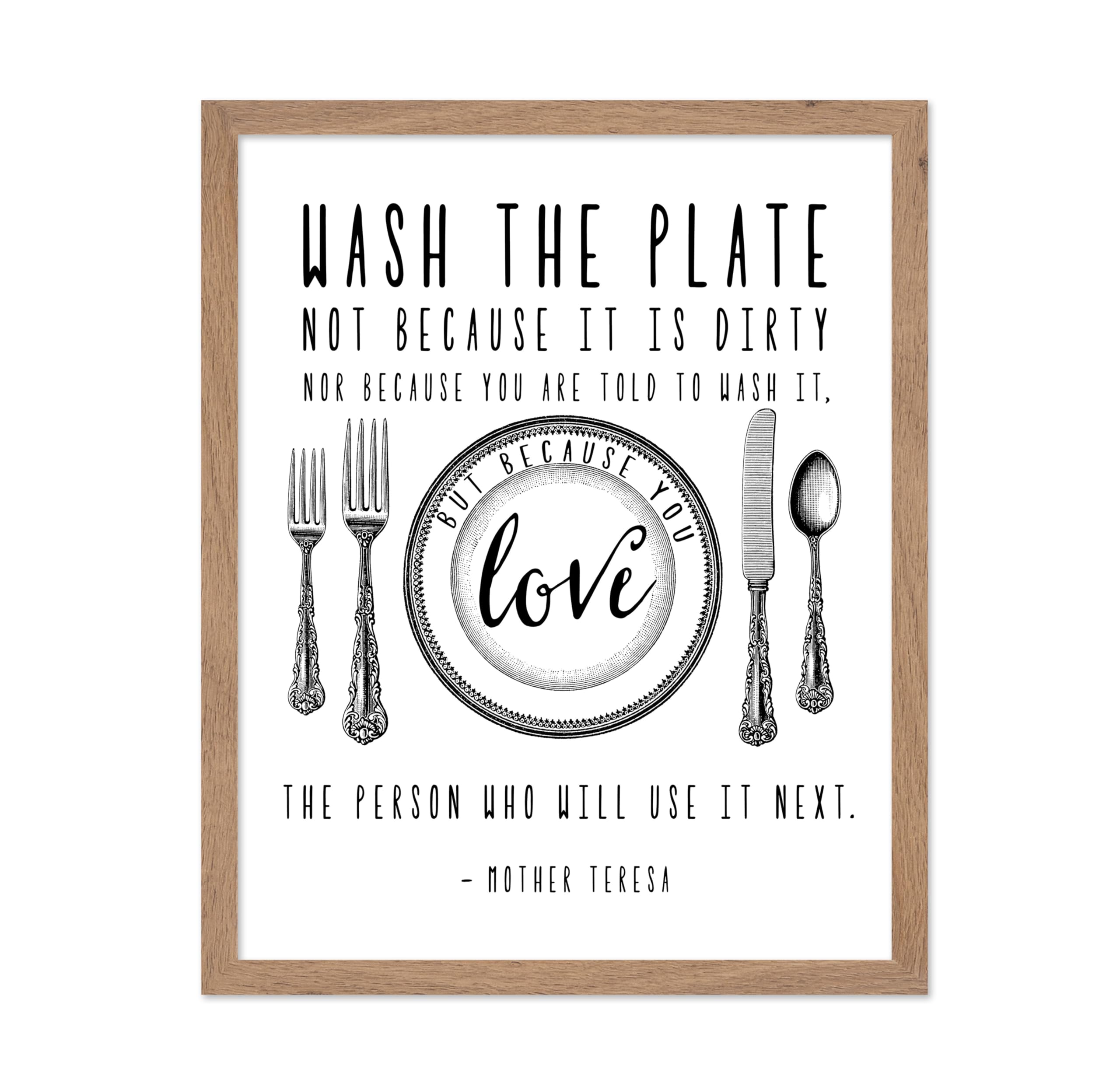Poster Master Wash The Plate Poster - Inspiring Print - Motivational Art - Positive Quote Art - Gift for Men & Women - Inspiring