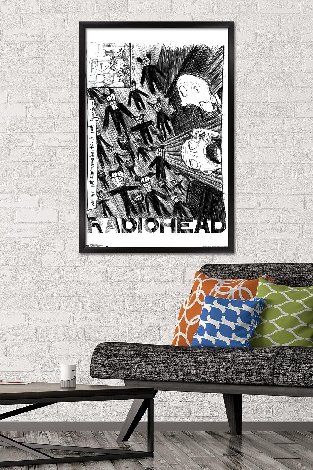 Trends International Radiohead - Scribble Wall Poster, 22.375'' X 34'', Black Framed Version