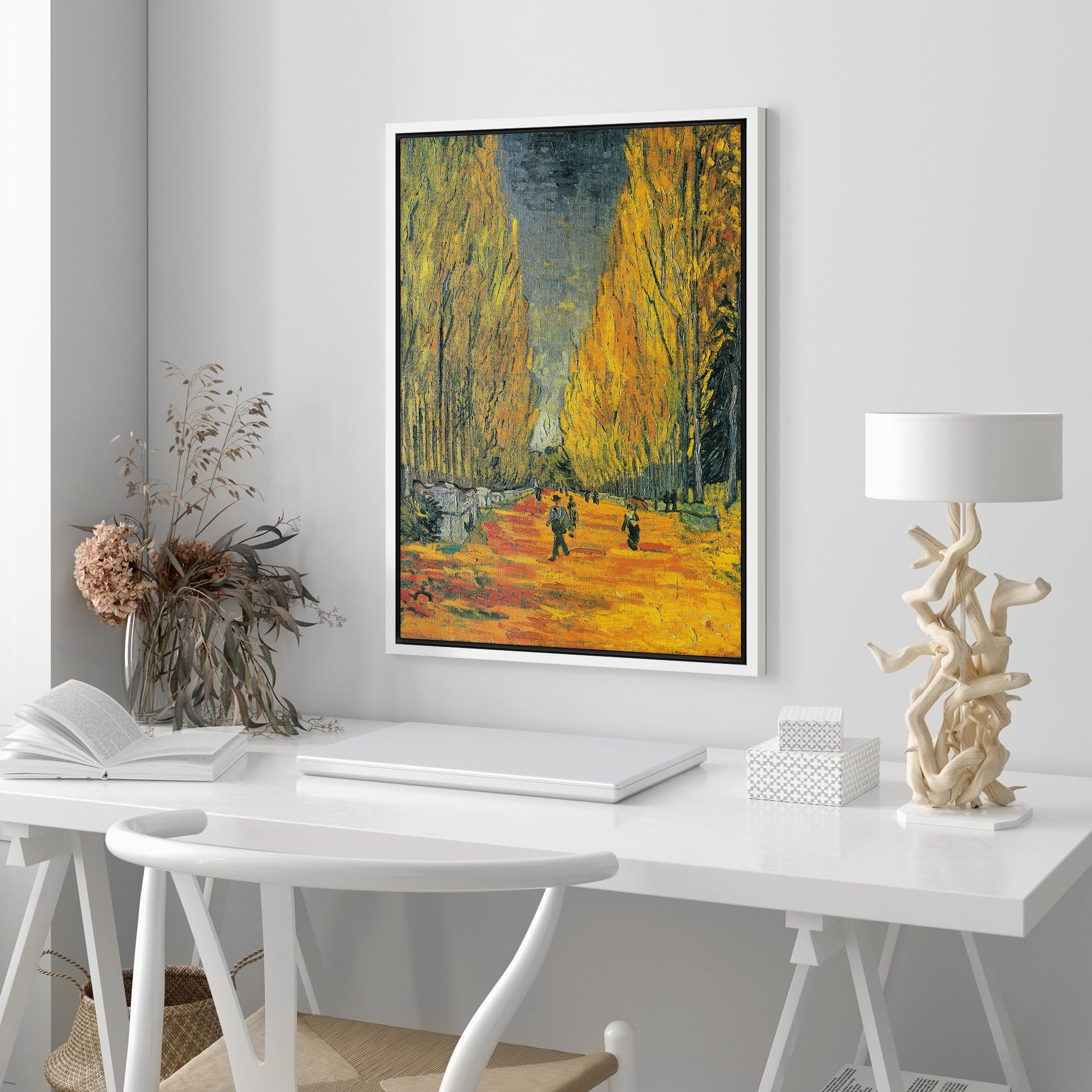 Wall26 Framed Canvas Print Wall Art Les Alyscamps By Master Artist Vincent Van Gogh Nature Wilderness Illustrations Fine Art Rel
