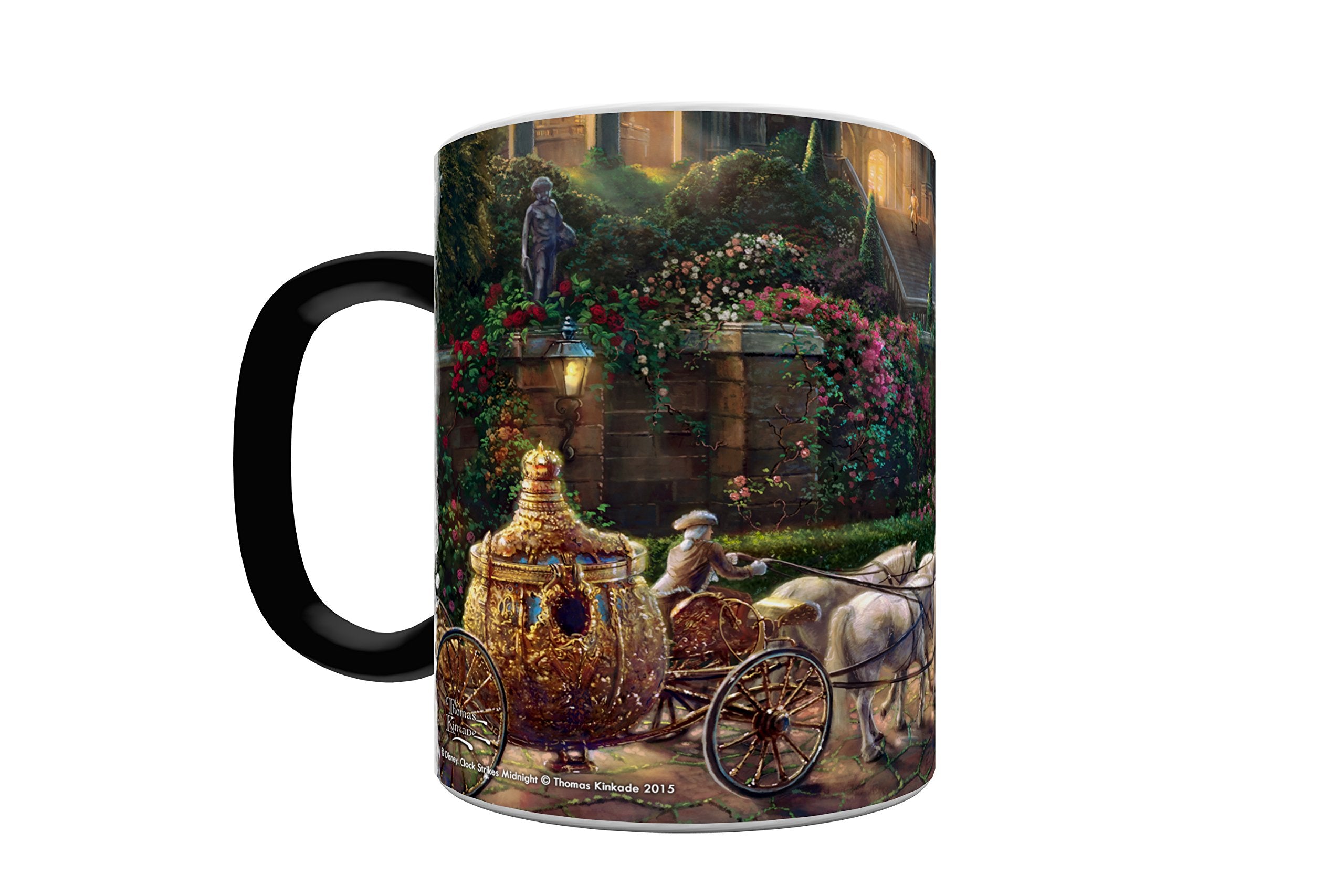 Morphing Mugs Disney Cinderella Color Changing Mug - 11 oz Ceramic - Black - Heat Sensitive - Model COMINHKPR129914