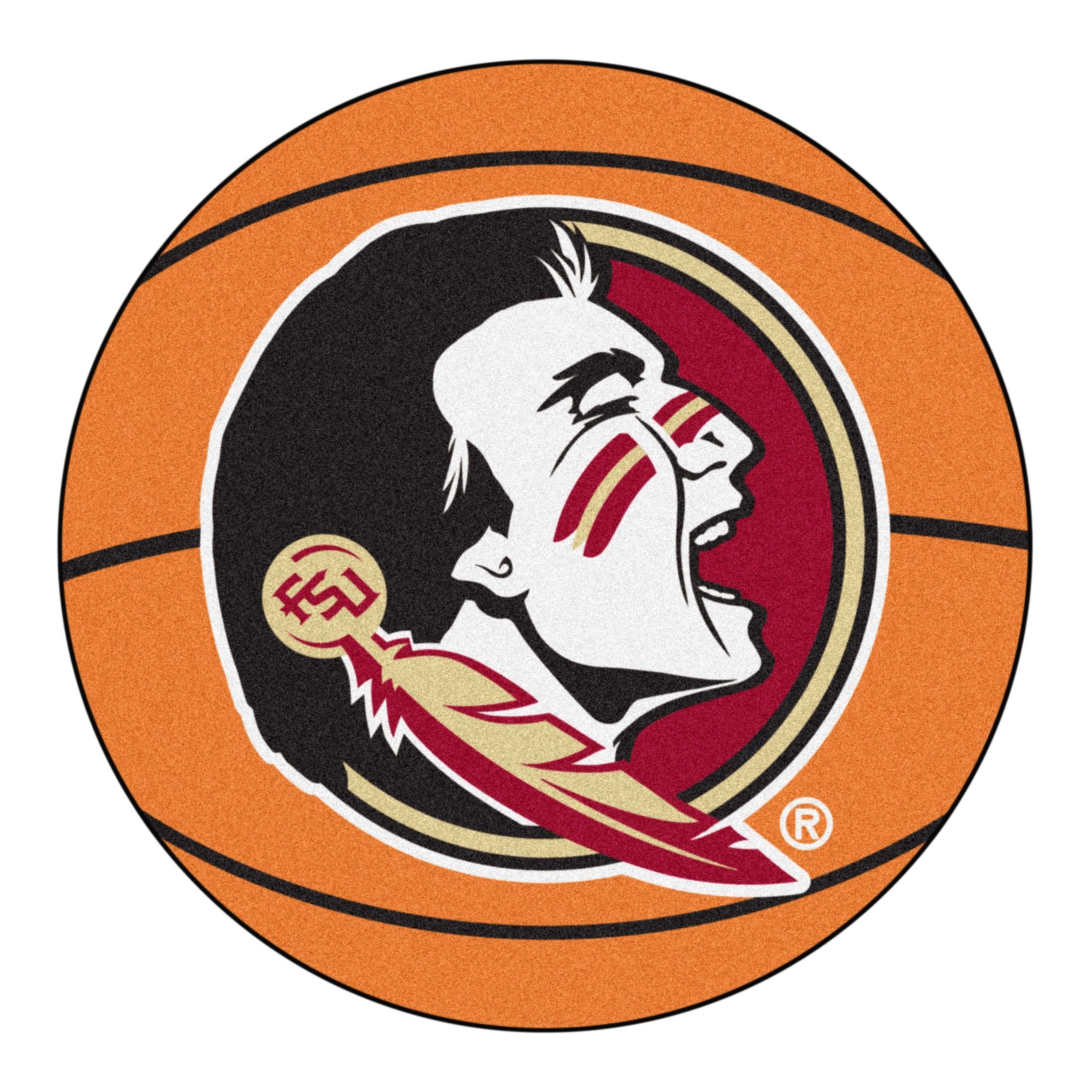 Fanmats Florida State Seminoles Basketball-Shaped Mat