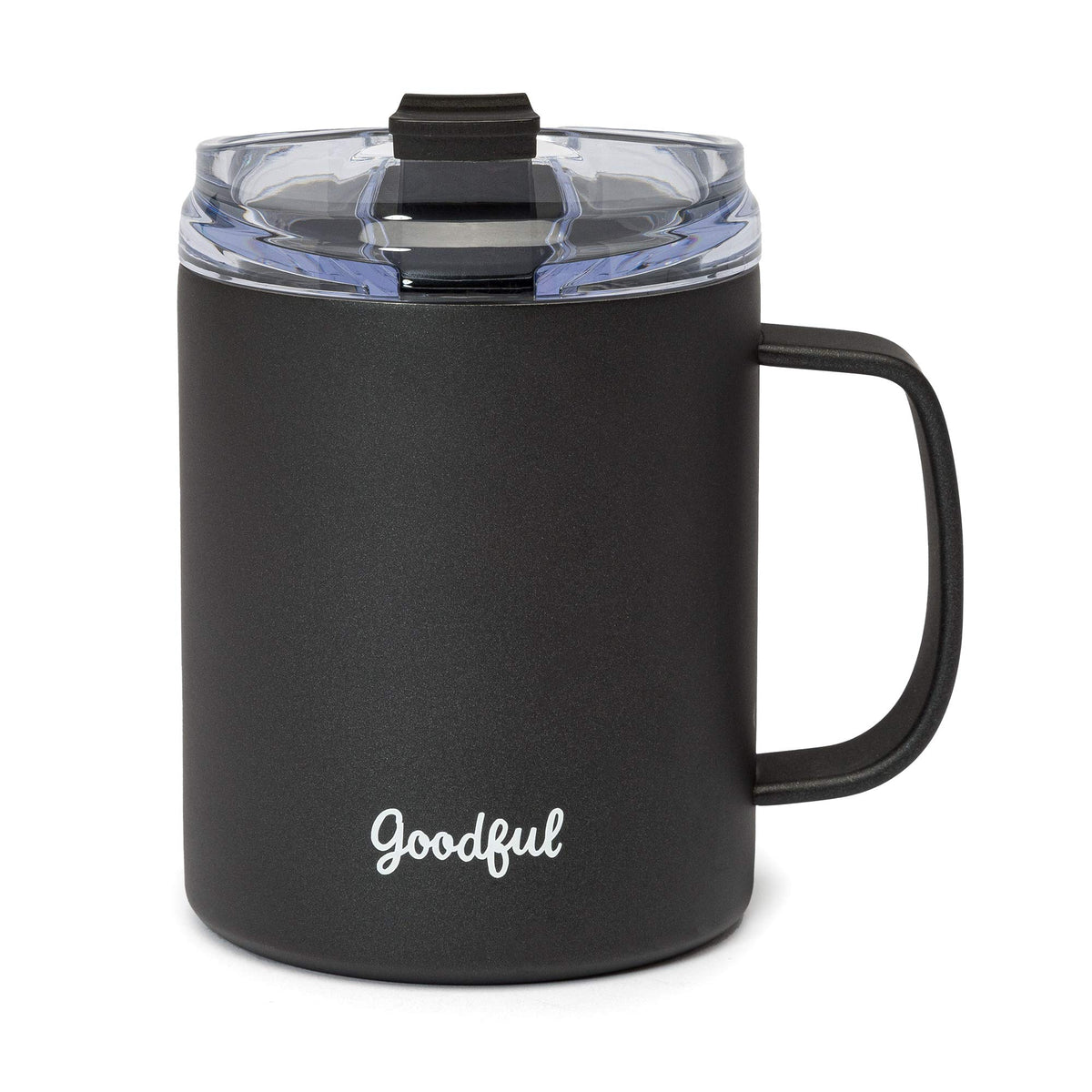 Goodful Travel Mug, Stainless Steel Insulated, Double Wall Vacuum Sealed Coffee Cup With Leak Proof Lid, 14 Ounce, Gray
