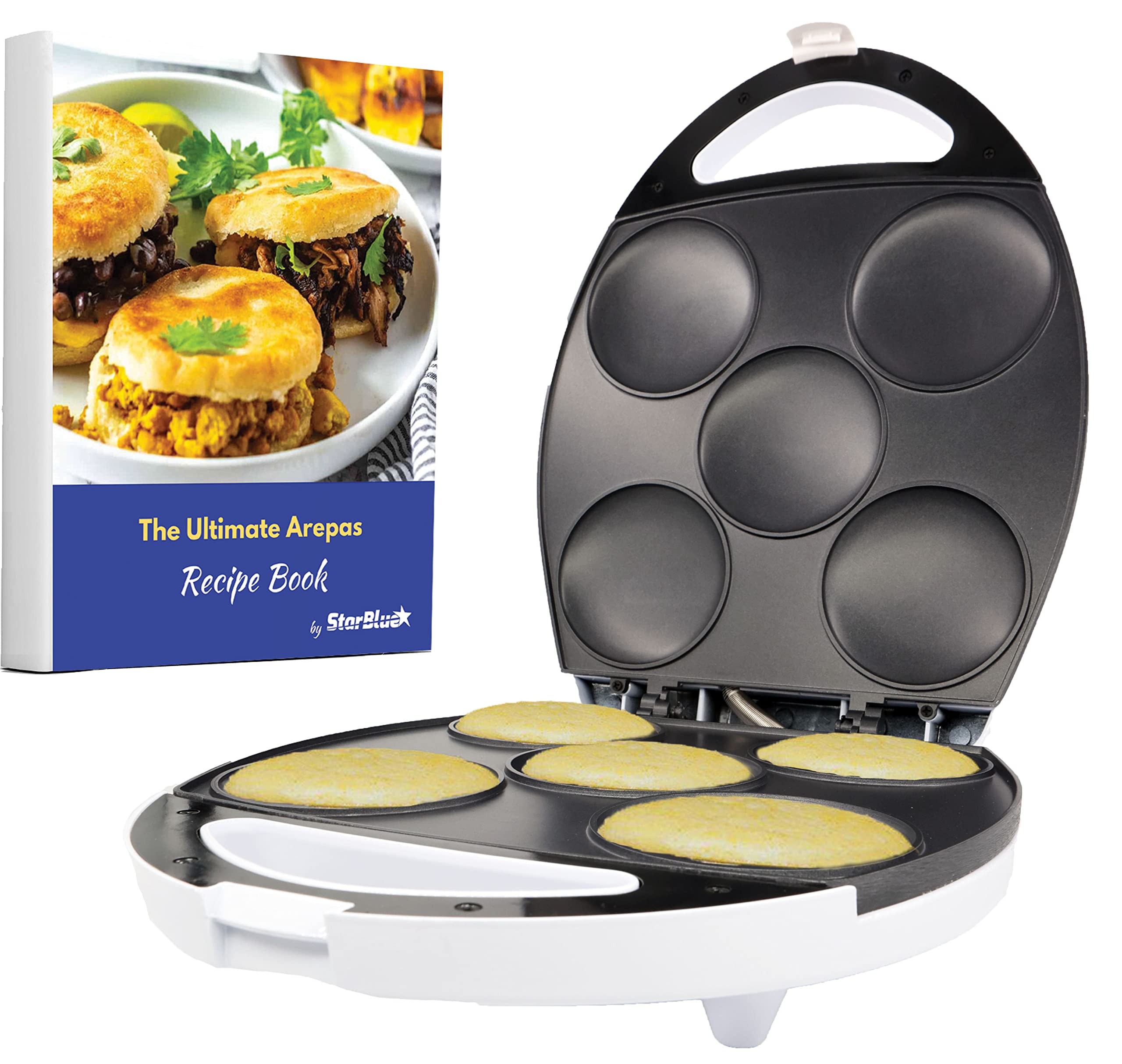 Electric Arepa Maker And Mini Pancake Maker By Starblue With Free Arepa Recipes Ebook - Quick And Making 5 Venezuela And Colombi