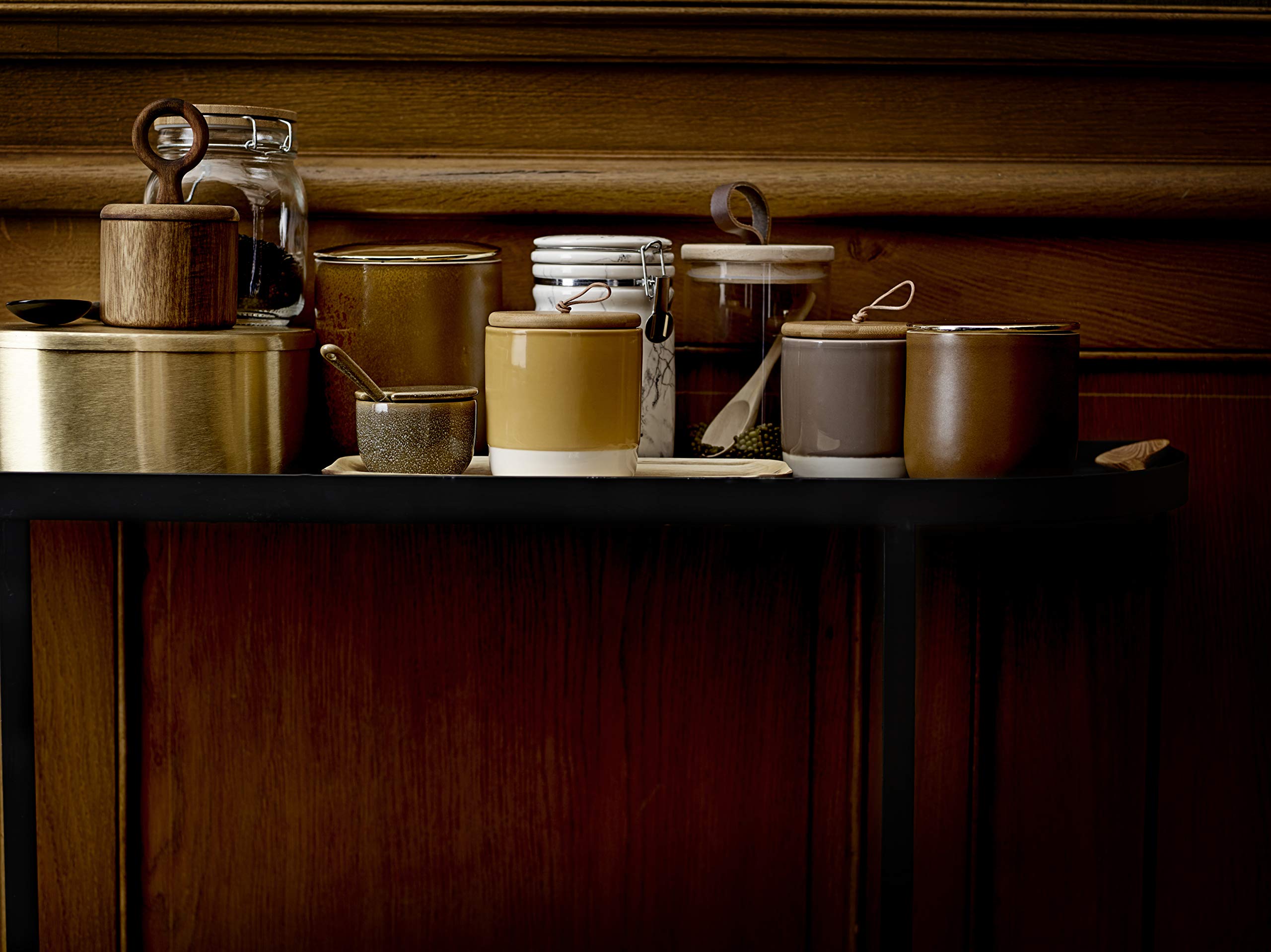 Bloomingville Modern Acacia Wood Container With Lid, Natural