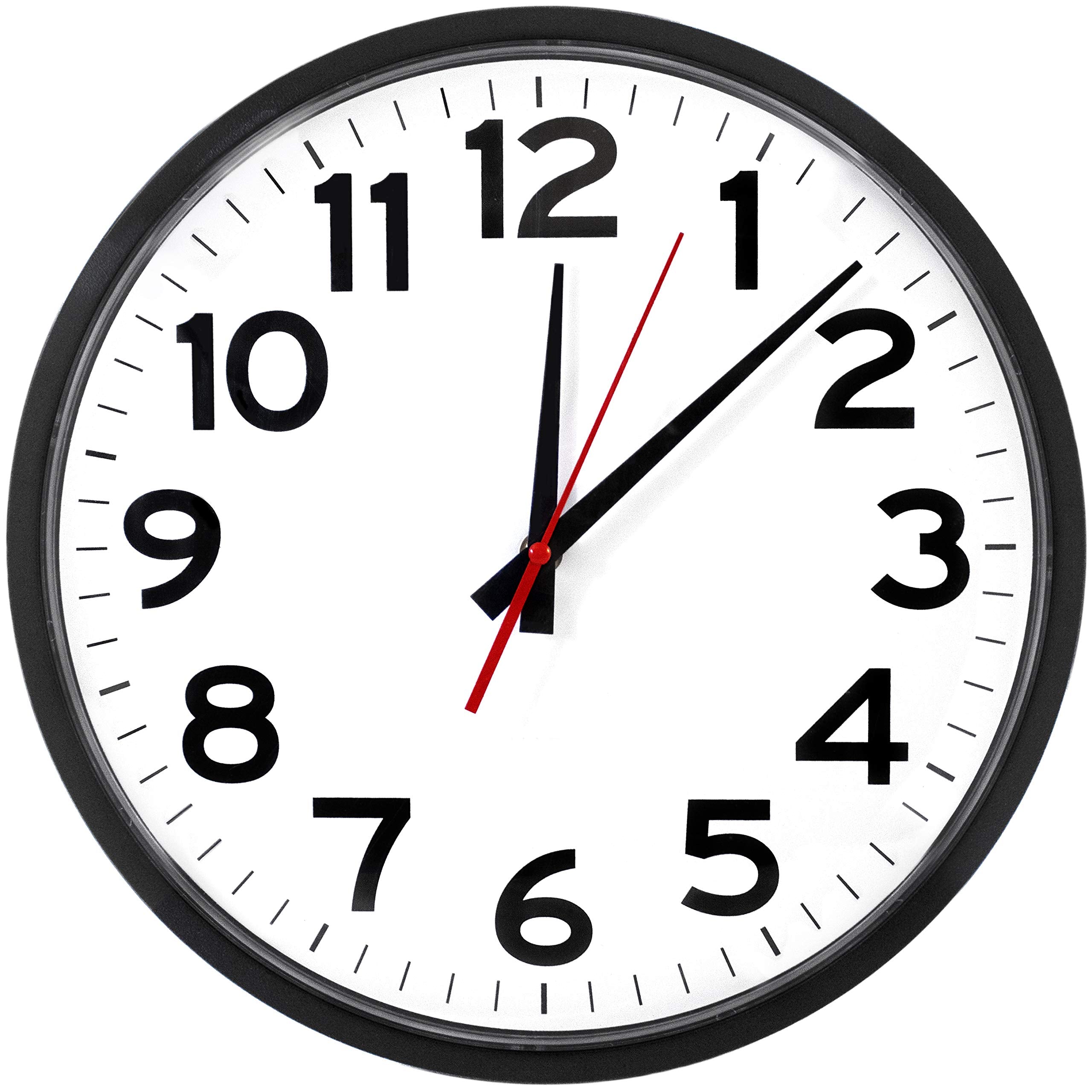 The Ultimate Wall Clock - 14 Atomic, Black, Easy to Read, Perfect for Home, Office, School, Indoor / Outdoor