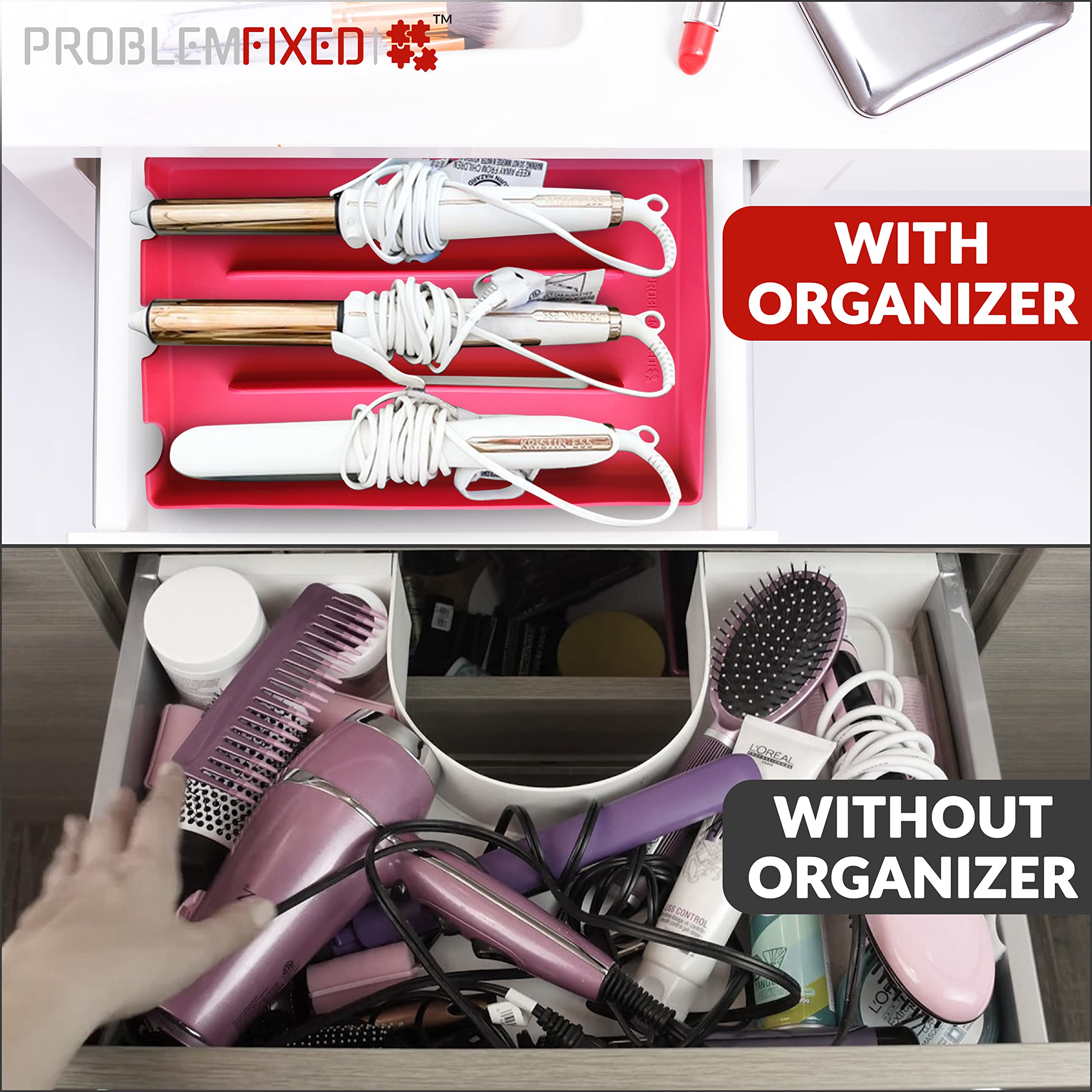 Problem Fixed Hair Tool Organizer | Hot Tools Organizer | Hair Tools Drawer Organizer | Hair Styling Tools Organizer | Up To 428
