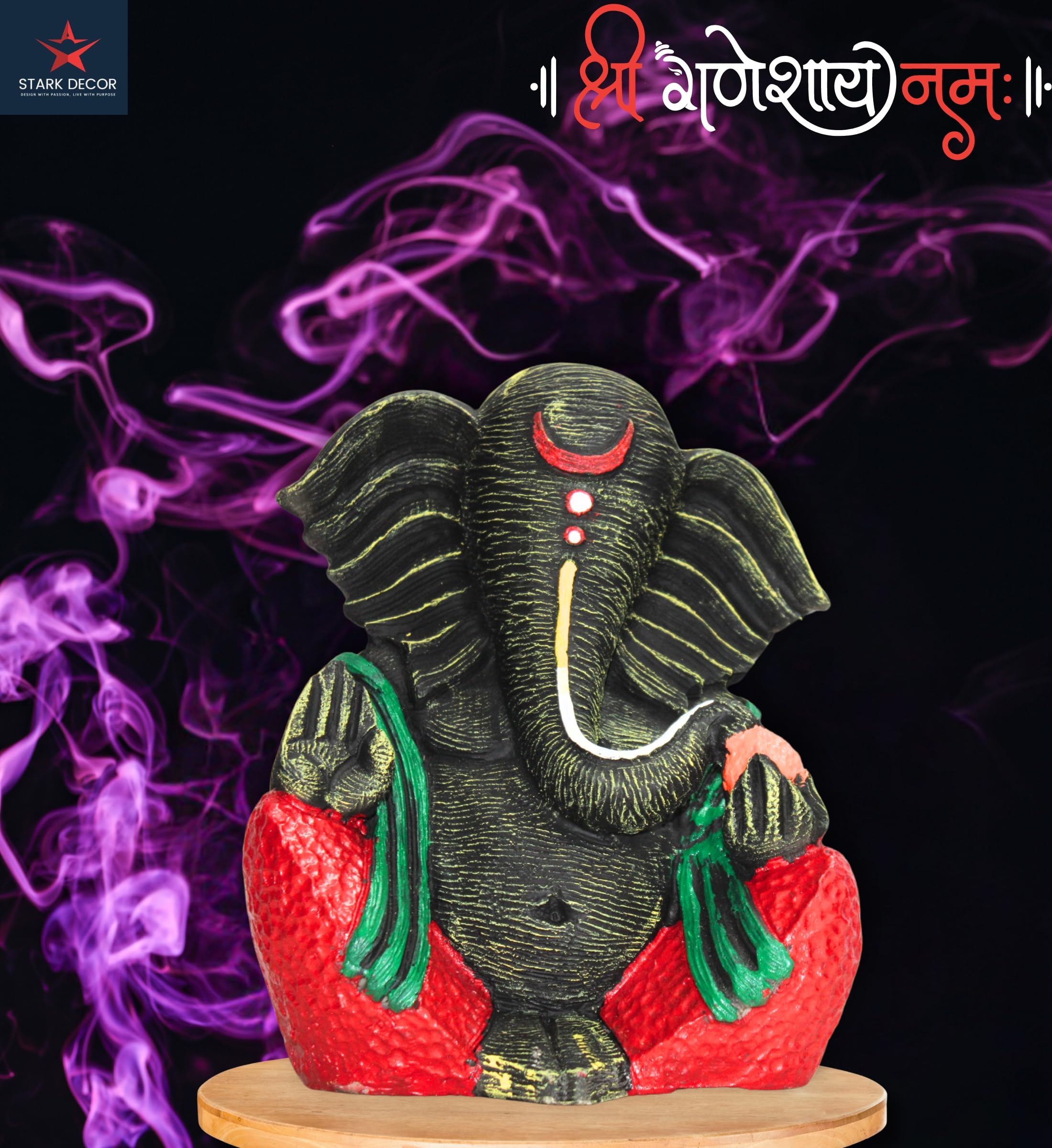 Stark Dcor Opulent Ganesh Display Pedestalganpati Idol For Home Decor Puja Lord Ganesh Statue Gift For Office Desk Puja Room Fig