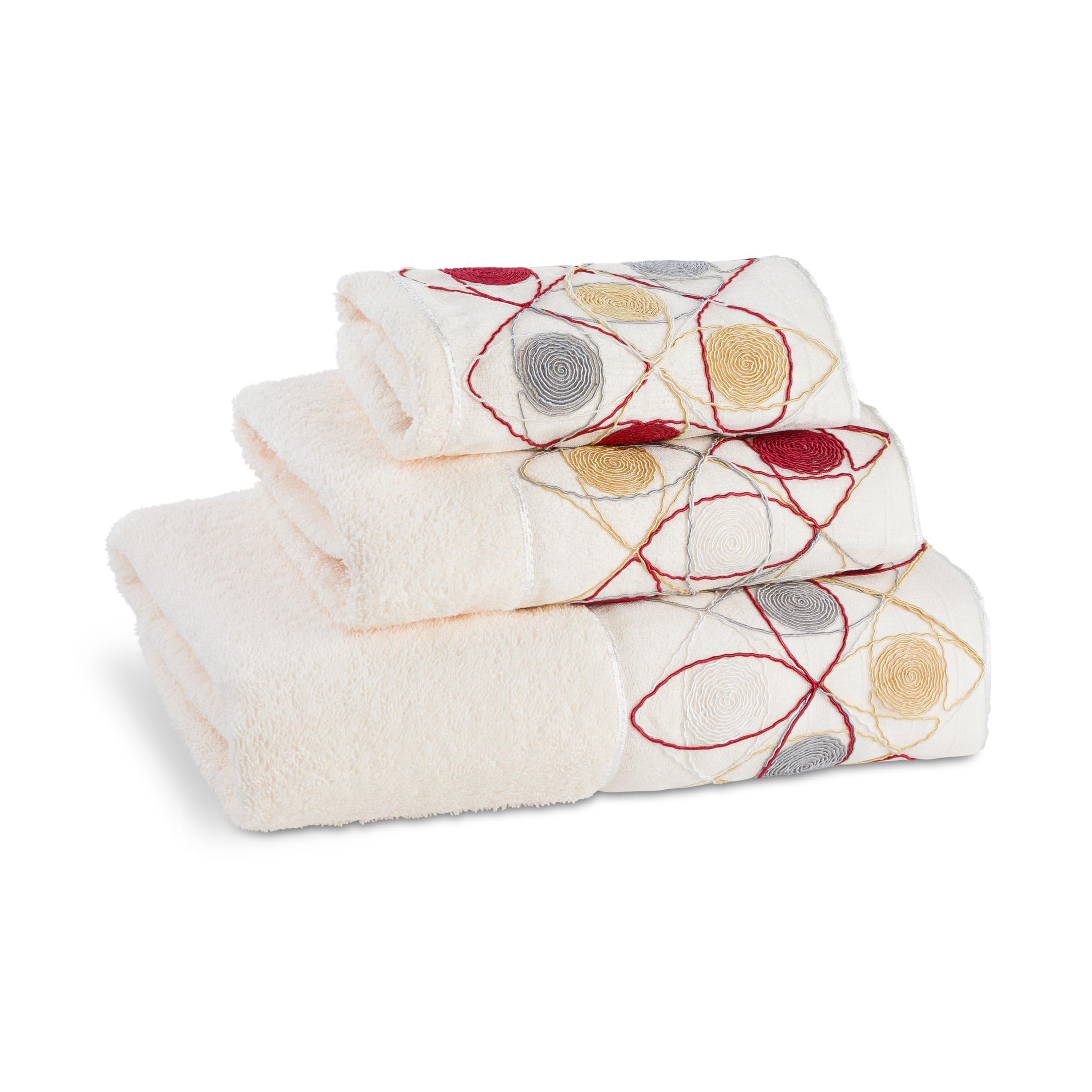 Zahari Home Sedona Modern Bathroom Towel Set 3 Piece Towel Bath Towel, Hand Towel And Wash Towel Classic Luxury Contemporary Dec