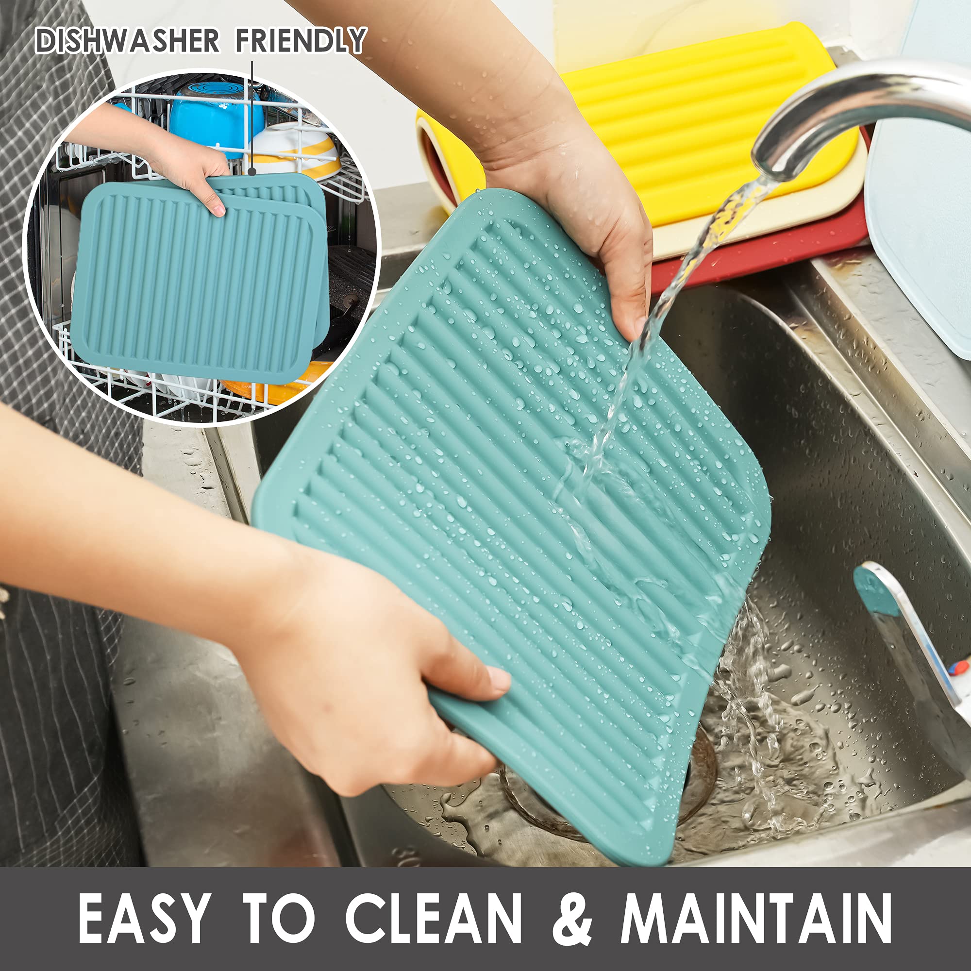 Nstezrne Trivets For Hot Dishes, Silicone Hot Pads For Kitchen, Big Trivet Mat, Silicone Trivets For Hot Pots And Pans, Heat Res