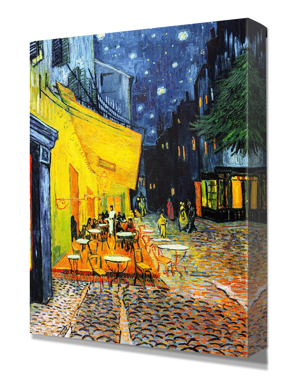 Decorarts - Cafe Terrace At Night, Vincent Van Gogh Reproductions. Oversize Giclee Canvas Print Wall Art For Home Wall Decor. 30