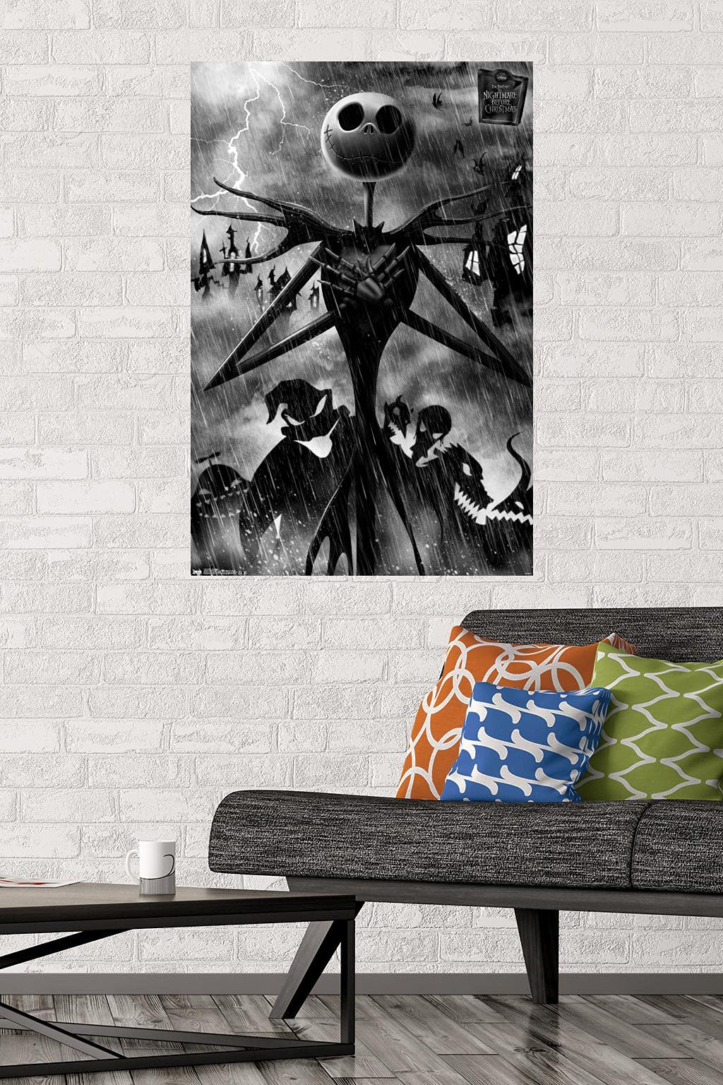Trends International Disney Tim Burton'S The Nightmare Before Christmas-Shadows Wall, 22.375'' X 34'', Premium Poster & Mount Bu